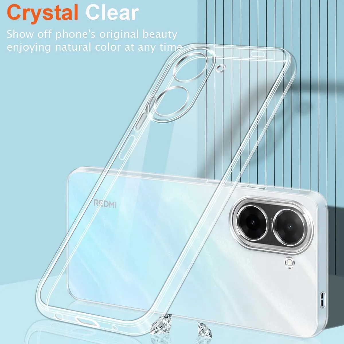 Captor Cover Xiaomi Redmi A5 4G, Custodia Trasparente in Silicone Morbido, Sottile, Anti-Graffio, Protezione Fotocamera, Anti-Ingiallimento, Flessibile e Resistente per Cover Redmi A5 4G - immagine 3