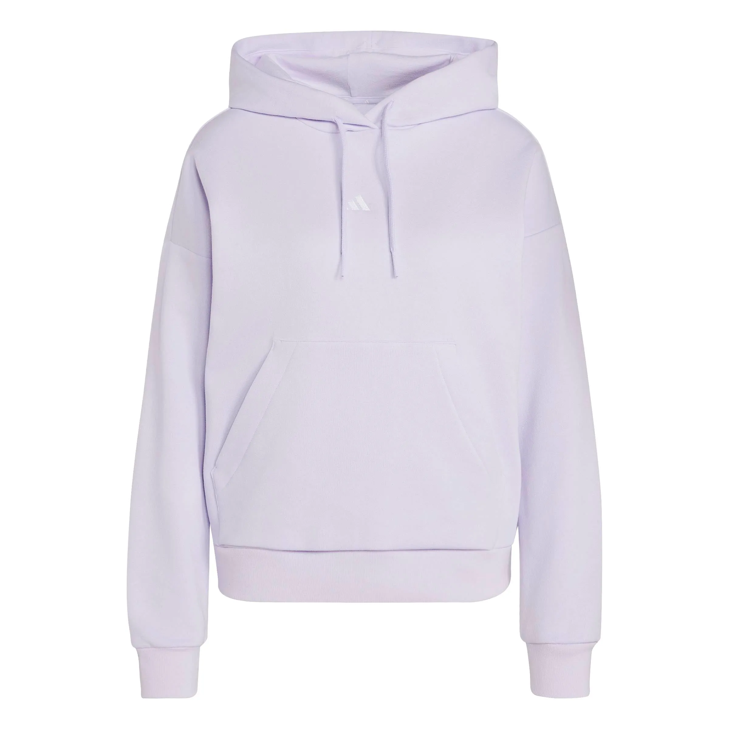 adidas Donna Essentials Small Logo Feel Cozy Hoodie Sweatshirt, Frozen Purple/White, XS - immagine 1