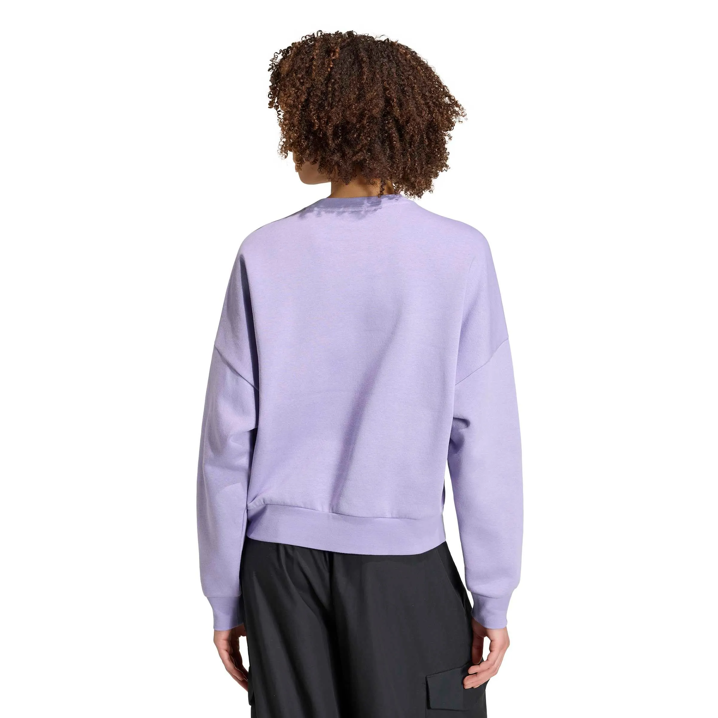 adidas Donna Essentials Small Logo Feel Cozy Relaxed Fit Sweatshirt, Magic Lilac/White, XXL - immagine 2