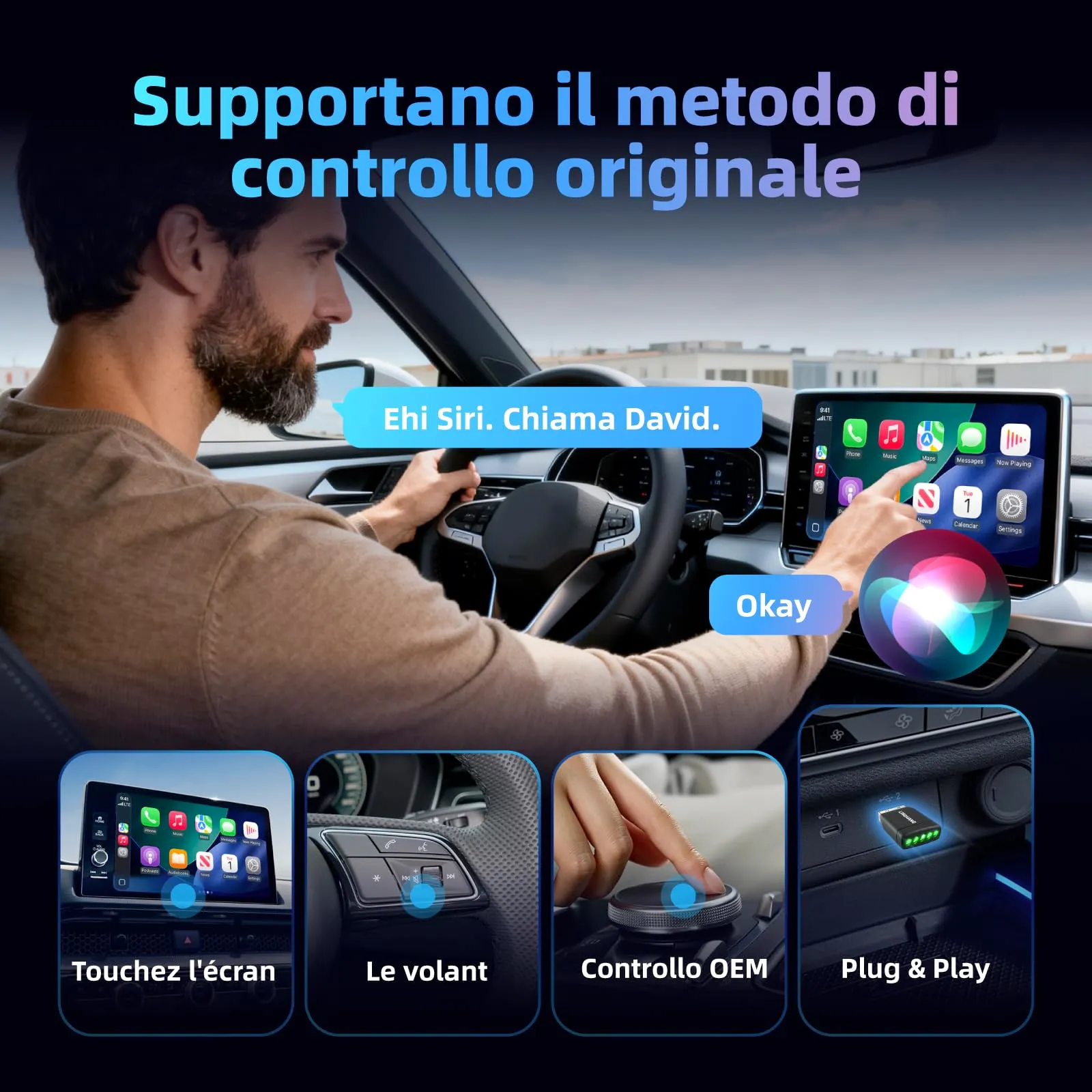Adattatore Carplay Wireless & Mini Adattatore Android Auto Wireless - immagine 7