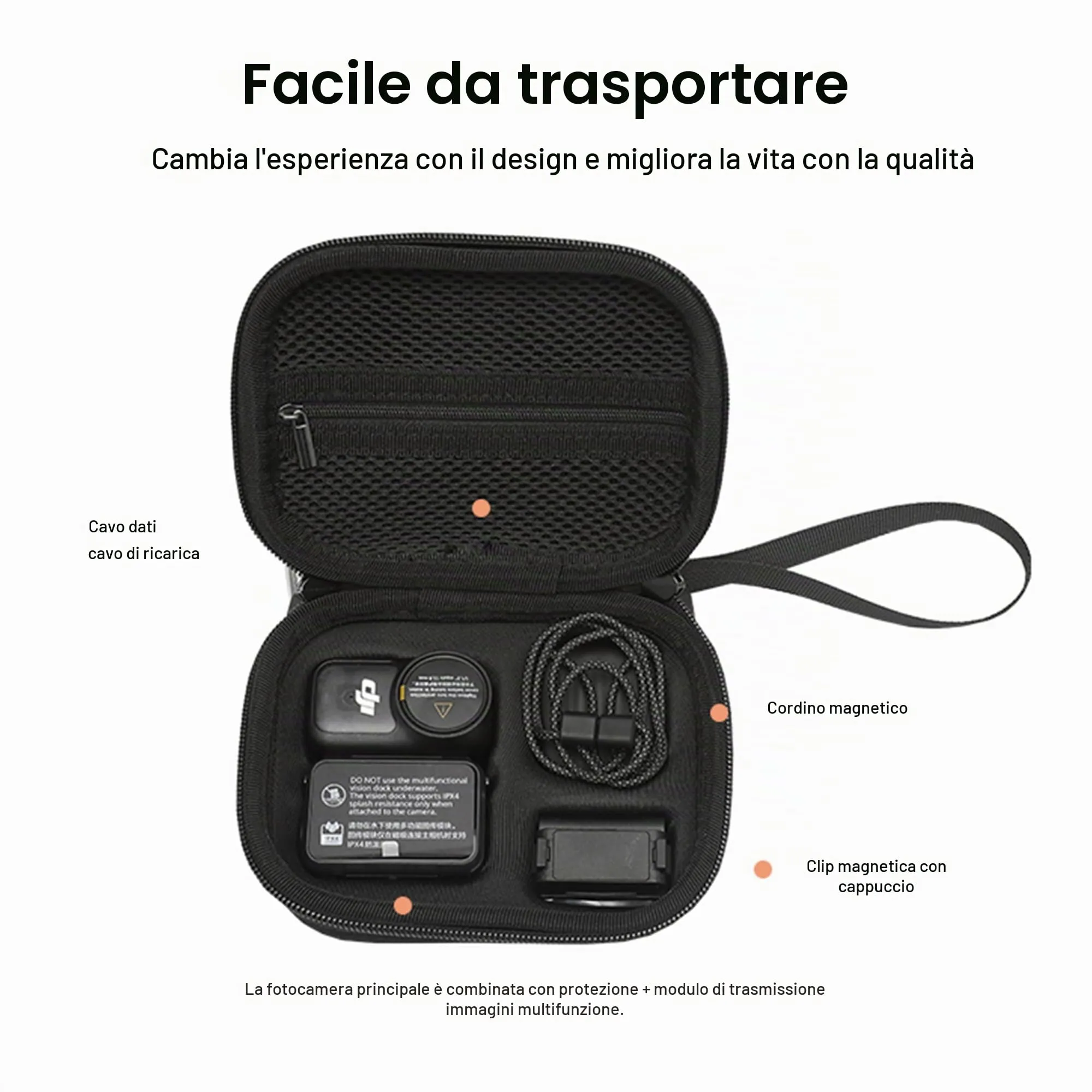 Lemxiee Custodia rigida per DJI Osmo Nano Cover Accessori + [2+2+2 Pezzi] Pellicola Vetro Temperato per DJI Osmo Nano Protettiva Case - immagine 2