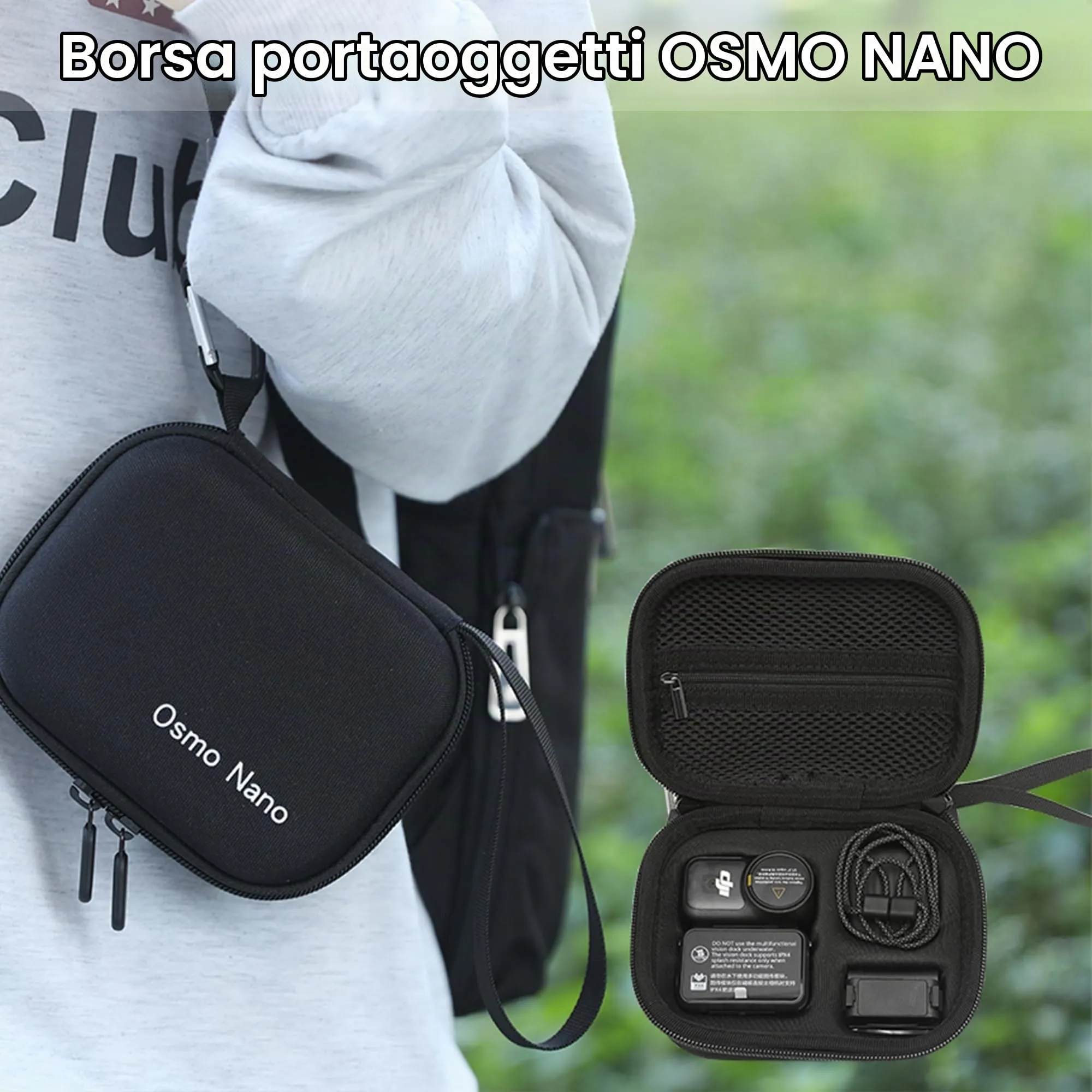 Lemxiee Custodia rigida per DJI Osmo Nano Cover Accessori + [2+2+2 Pezzi] Pellicola Vetro Temperato per DJI Osmo Nano Protettiva Case - immagine 3