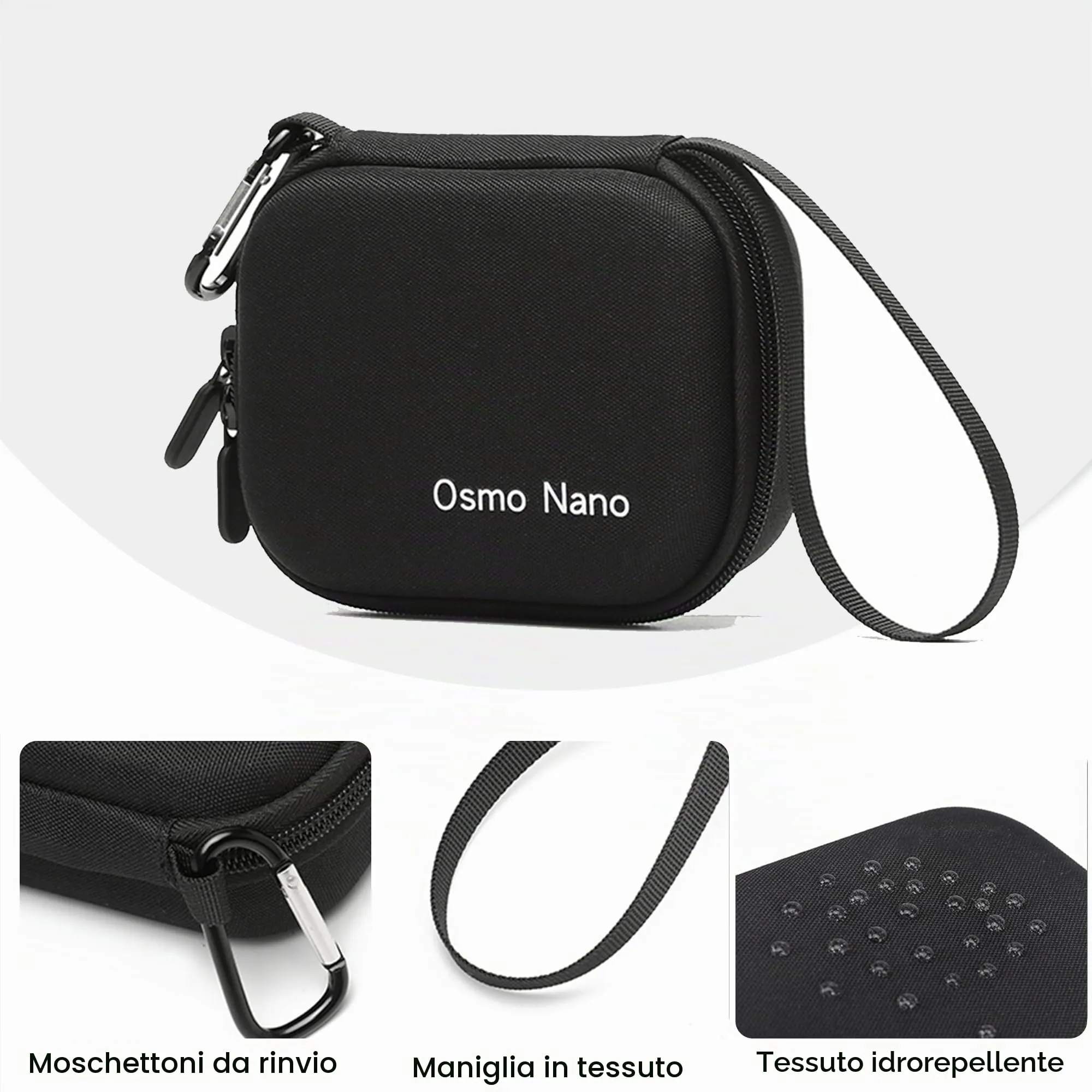 Lemxiee Custodia rigida per DJI Osmo Nano Cover Accessori + [2+2+2 Pezzi] Pellicola Vetro Temperato per DJI Osmo Nano Protettiva Case - immagine 5