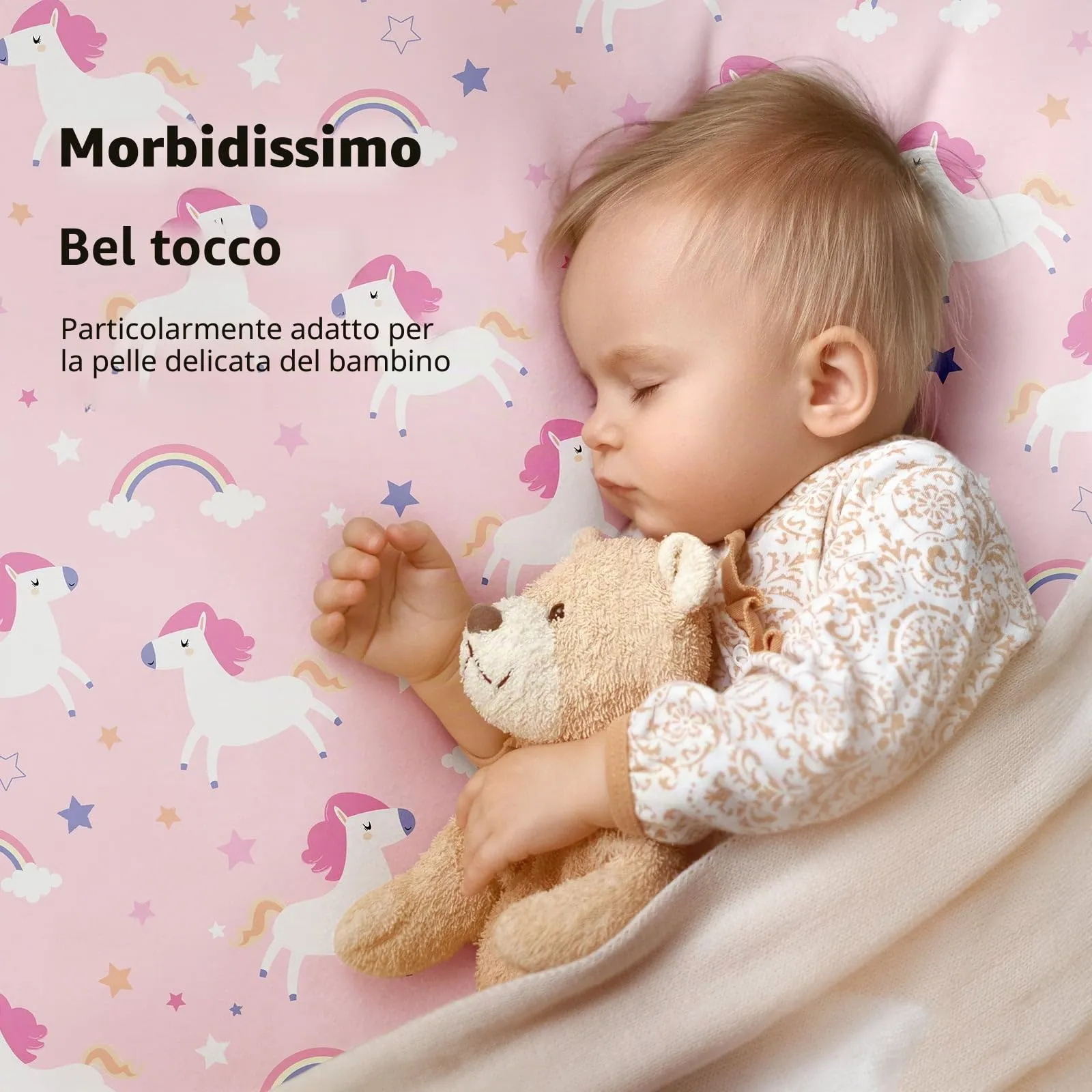 Fiemol Lenzuola Culla Next to Me 83x50cm, Confezione da 3 Coprimaterassi per Culla Neonato, Lenzuola con Angoli Elasticizzate in Microfibra Ultra Morbida e Setosa, Rosa e Viola - immagine 3