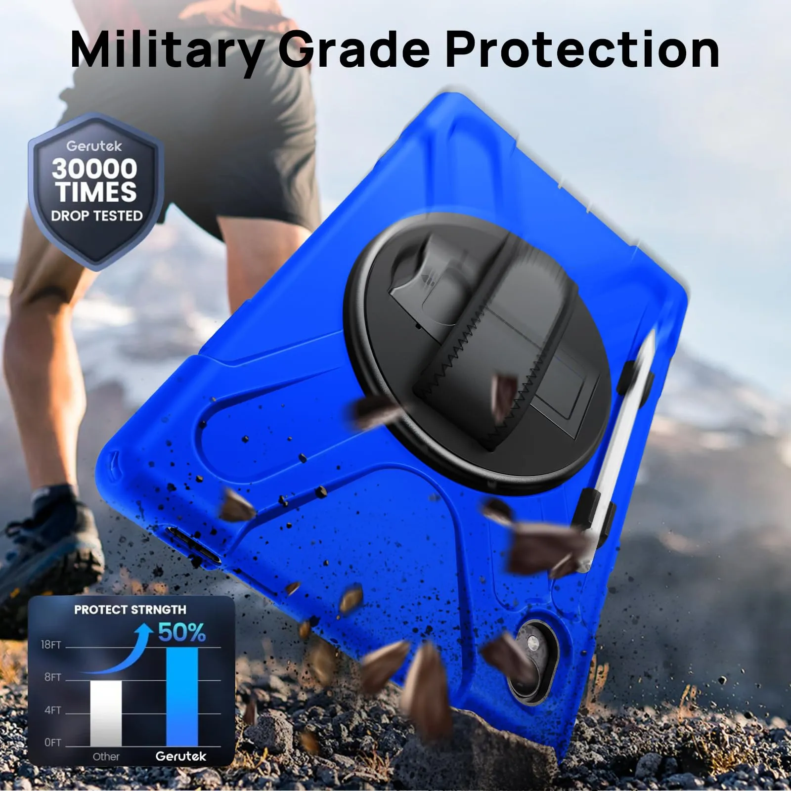 Gerutek Cover per Samsung Galaxy Tab S11 11 Pollici 2025, Blu - immagine 4