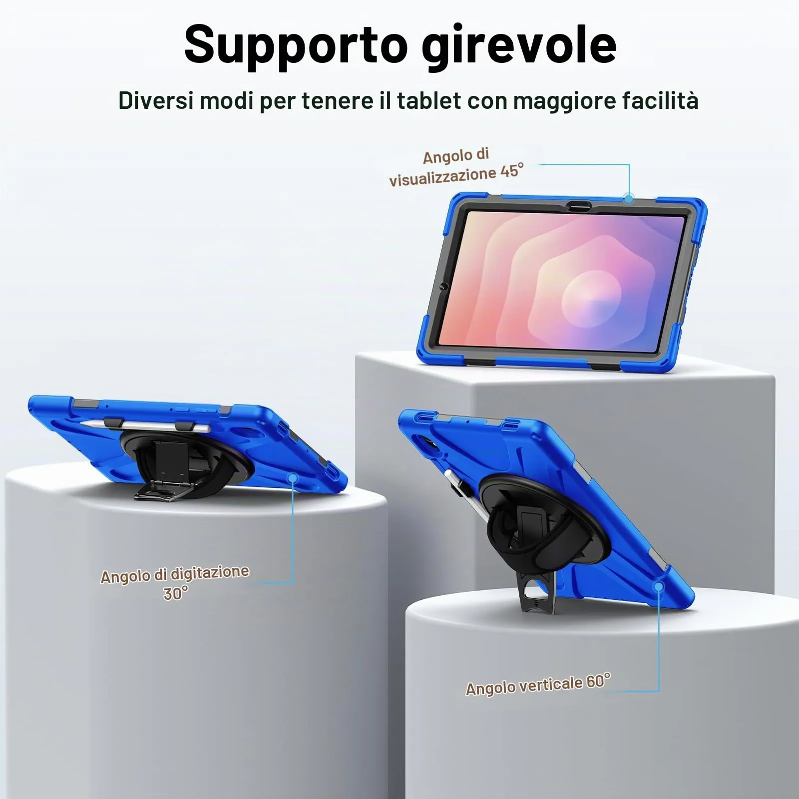 Gerutek Cover per Samsung Galaxy Tab S11 11 Pollici 2025, Blu - immagine 5