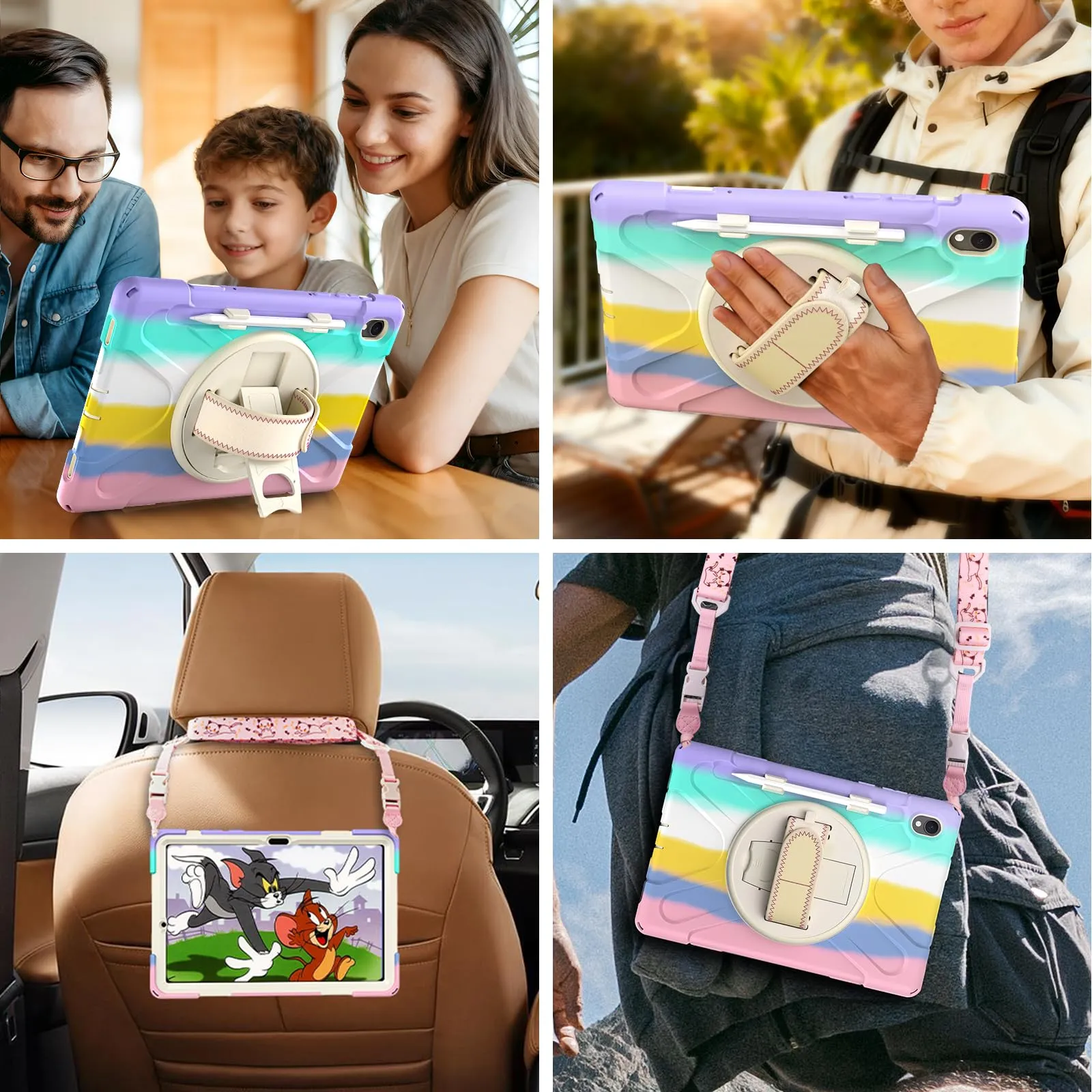 Gerutek Cover per Samsung Galaxy Tab S11 11 Pollici 2025, Arcobaleno - immagine 7