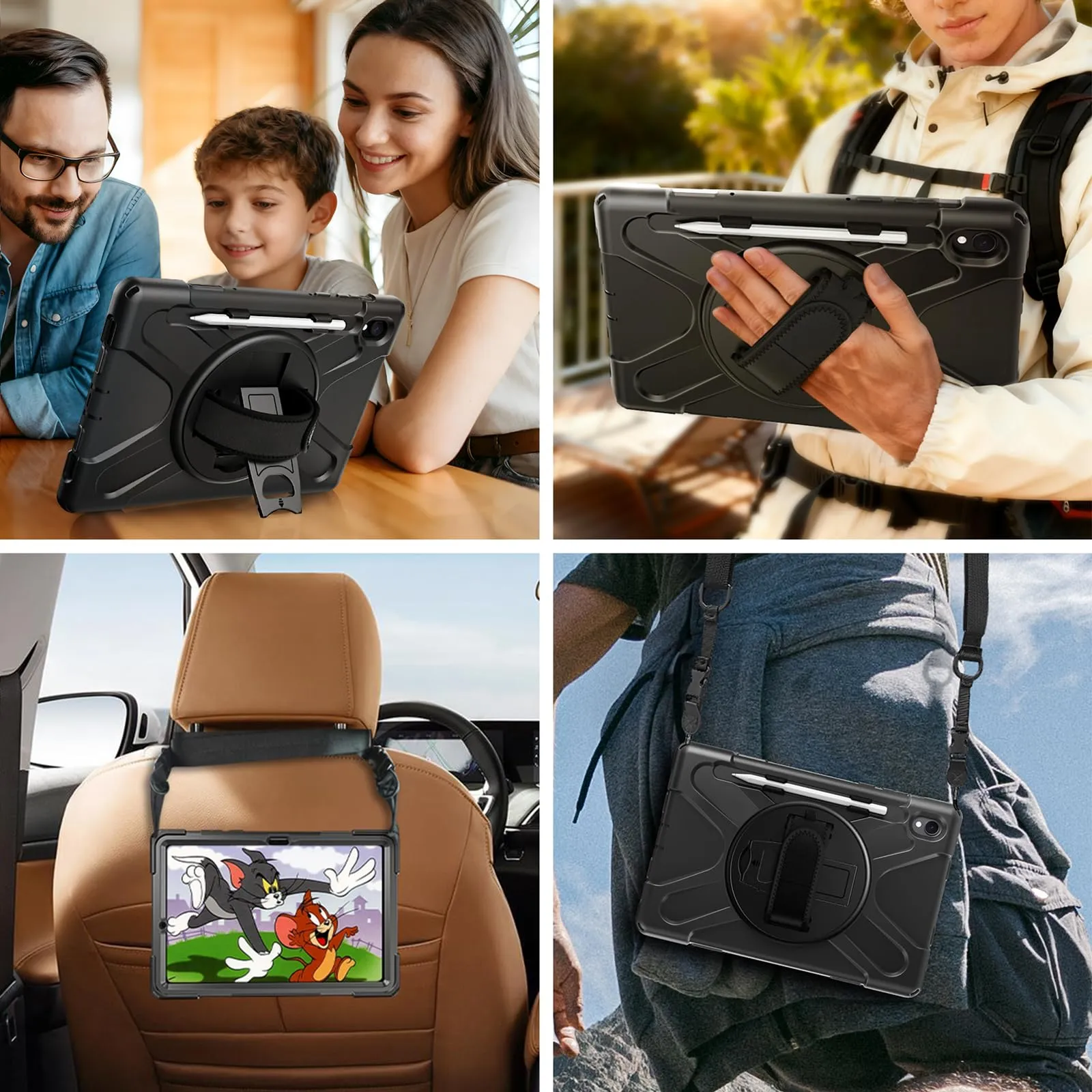 Gerutek Cover per Samsung Galaxy Tab S11 11 Pollici 2025, Nero - immagine 7