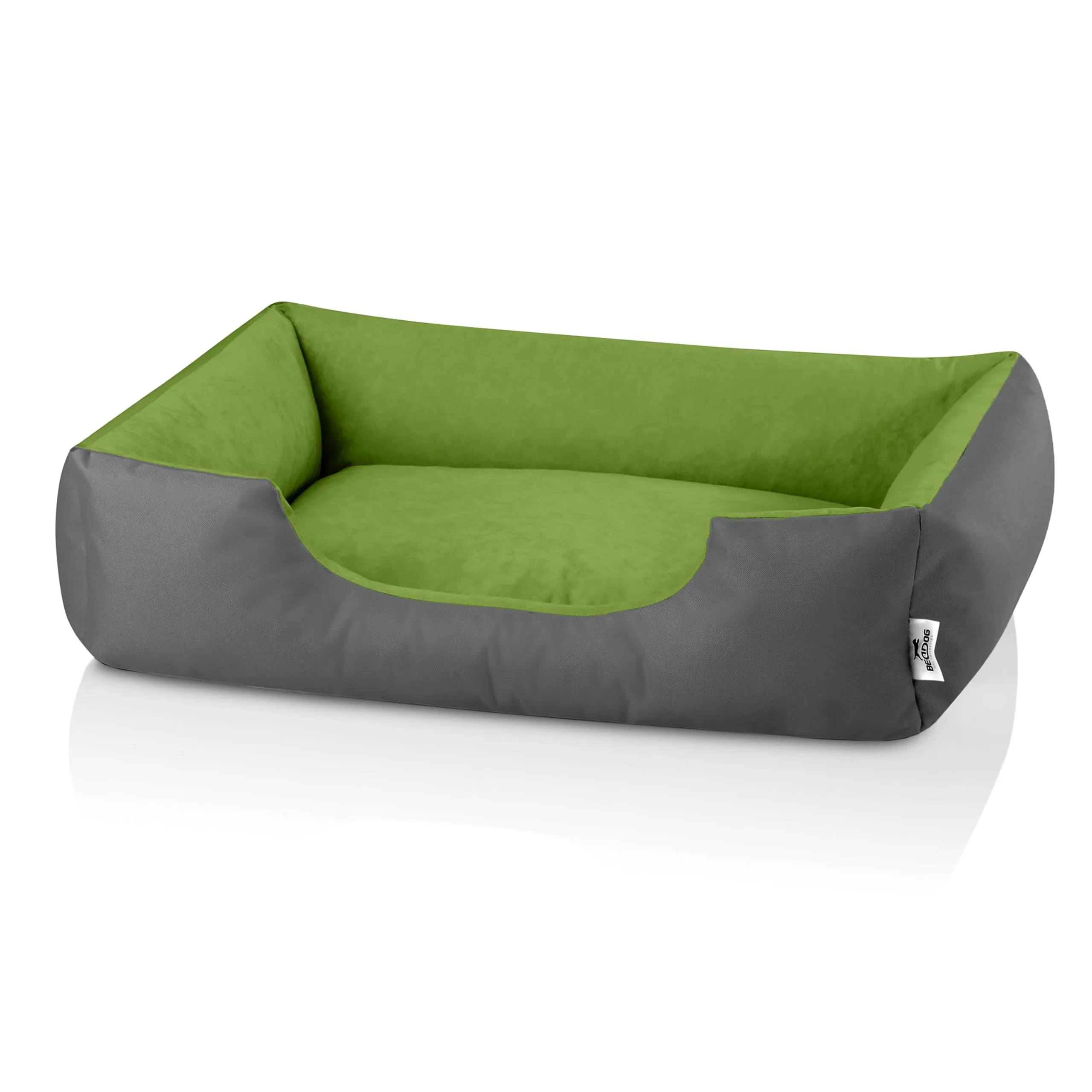 BedDog® Lupi Letto per Cane/Gatto Cuccia S Fino a XXXL, 24 Colori a Scelta, Cuscino per Cane, Divano per Cane, Cestino per Cane, Grigio/Verde L - immagine 2