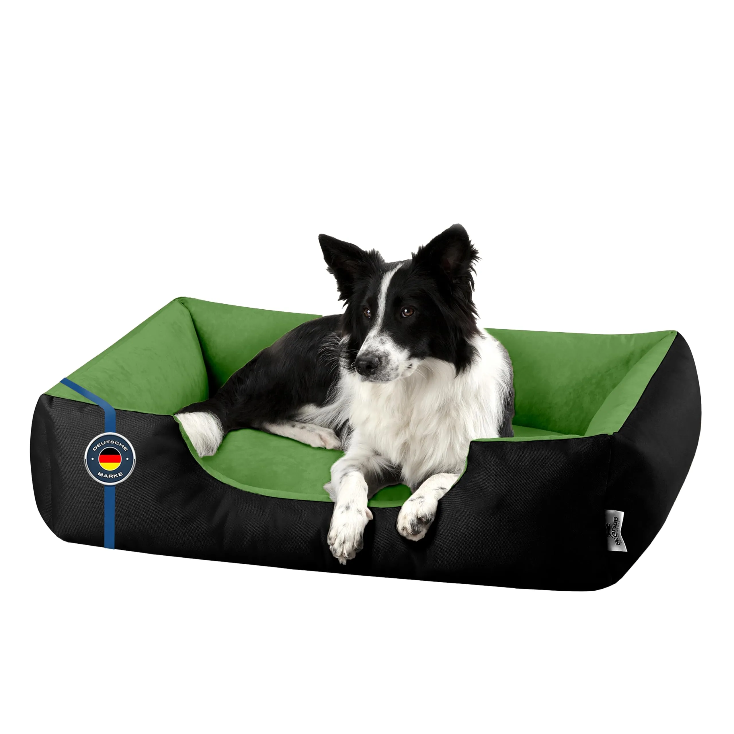 BedDog® Lupi Letto per Cane/Gatto Cuccia S Fino a XXXL, 24 Colori a Scelta, Cuscino per Cane, Divano per Cane, Cestino per Cane, Nero/Verde XL - immagine 1