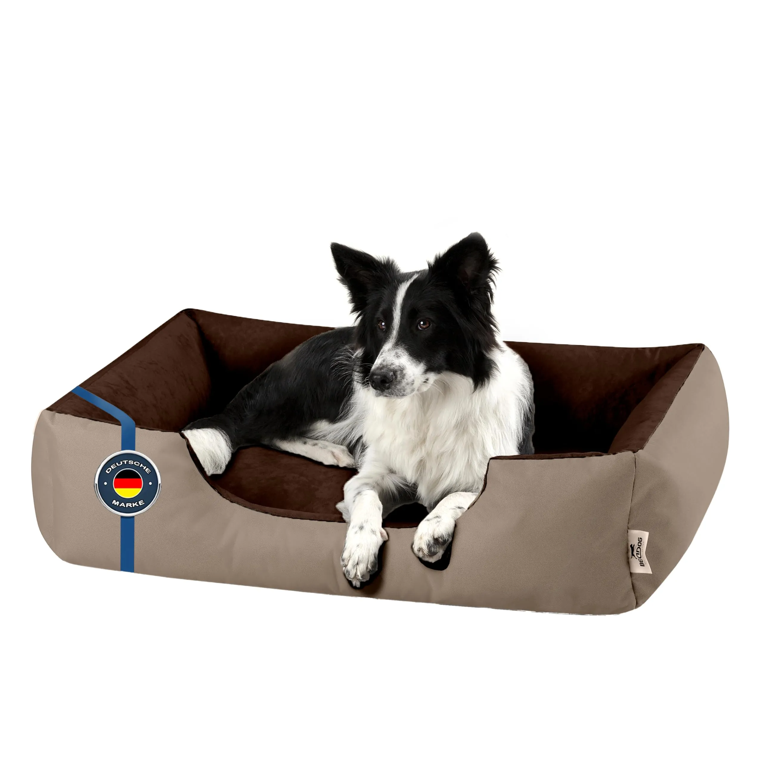BedDog® Lupi Letto per Cane/Gatto Cuccia S Fino a XXXL, 24 Colori a Scelta, Cuscino per Cane, Divano per Cane, Cestino per Cane, Beige/Marrone L - immagine 1