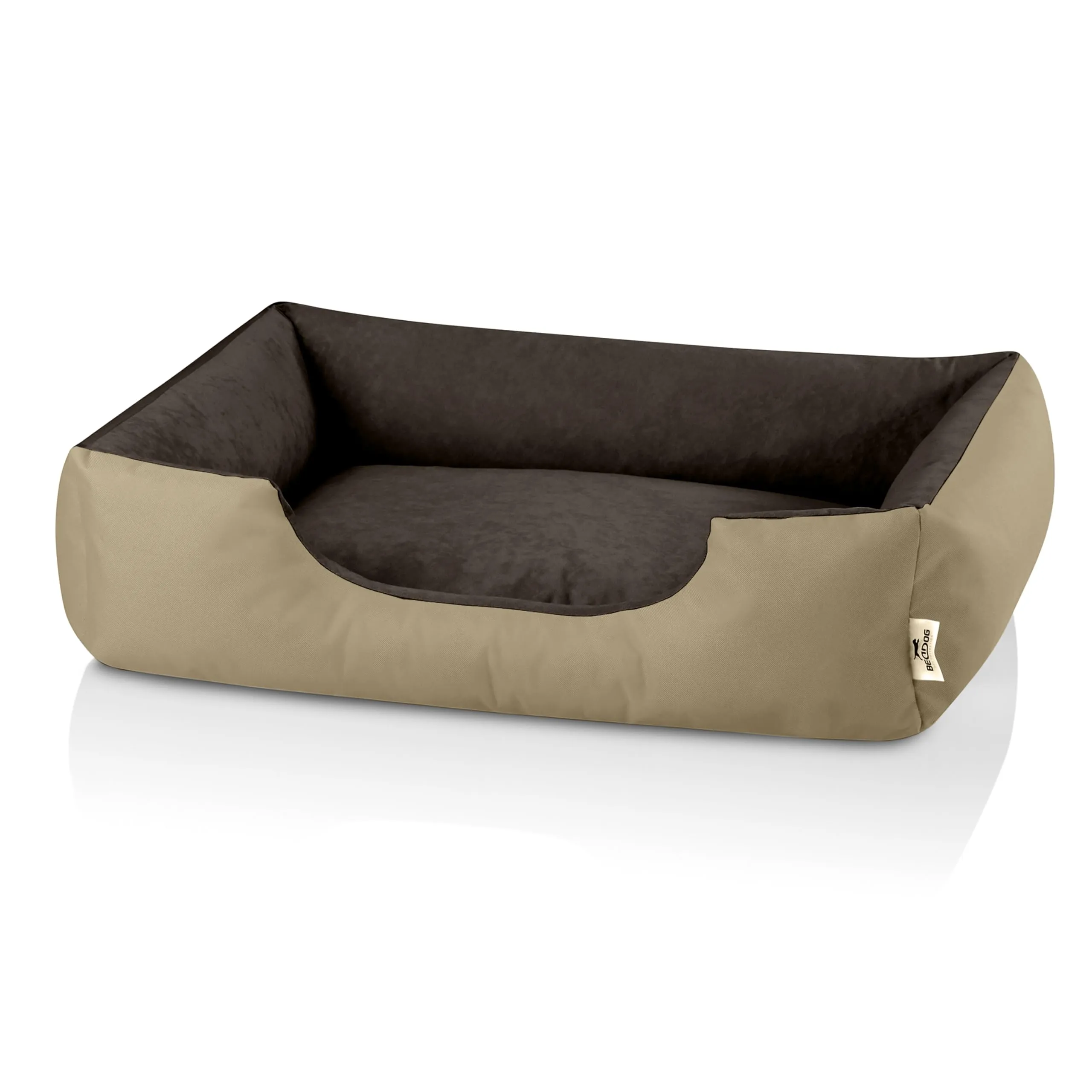 BedDog® Lupi Letto per Cane/Gatto Cuccia S Fino a XXXL, 24 Colori a Scelta, Cuscino per Cane, Divano per Cane, Cestino per Cane, Beige/Marrone L - immagine 2