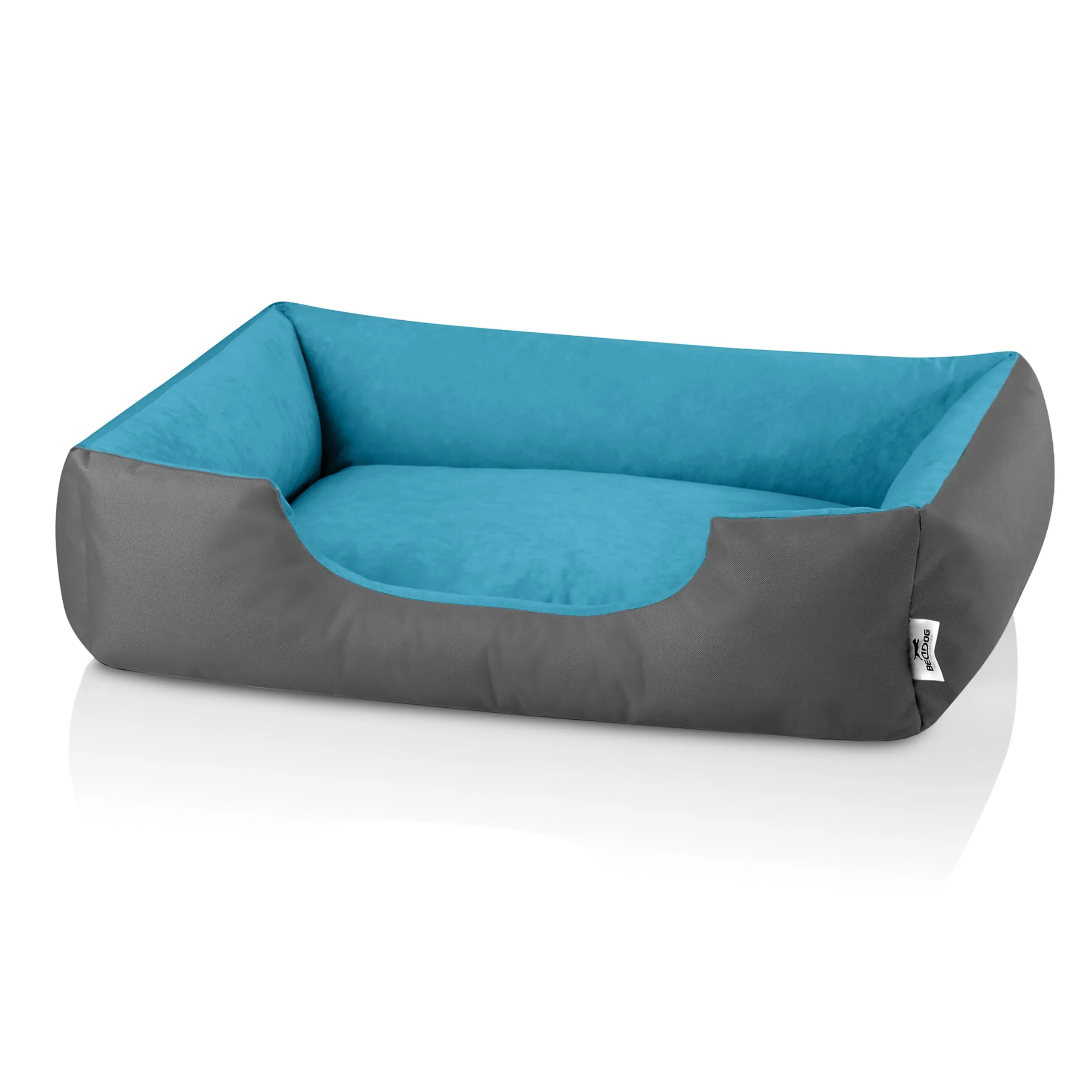 BedDog® Lupi Letto per Cane/Gatto Cuccia S Fino a XXXL, 24 Colori a Scelta, Cuscino per Cane, Divano per Cane, Cestino per Cane, Grigio/Blu XL - immagine 2