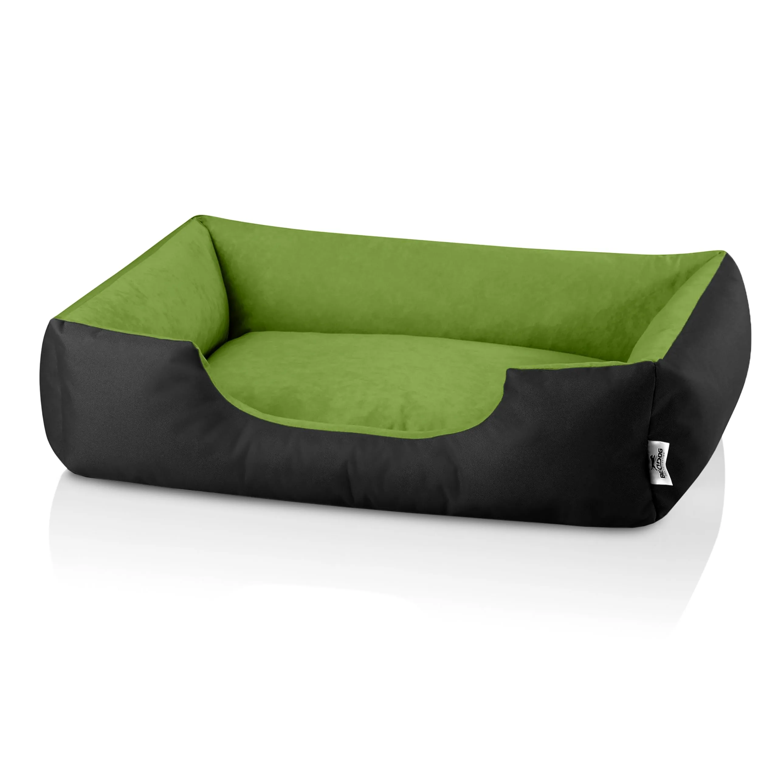 BedDog® Lupi Letto per Cane/Gatto Cuccia S Fino a XXXL, 24 Colori a Scelta, Cuscino per Cane, Divano per Cane, Cestino per Cane, Nero/Verde L - immagine 2