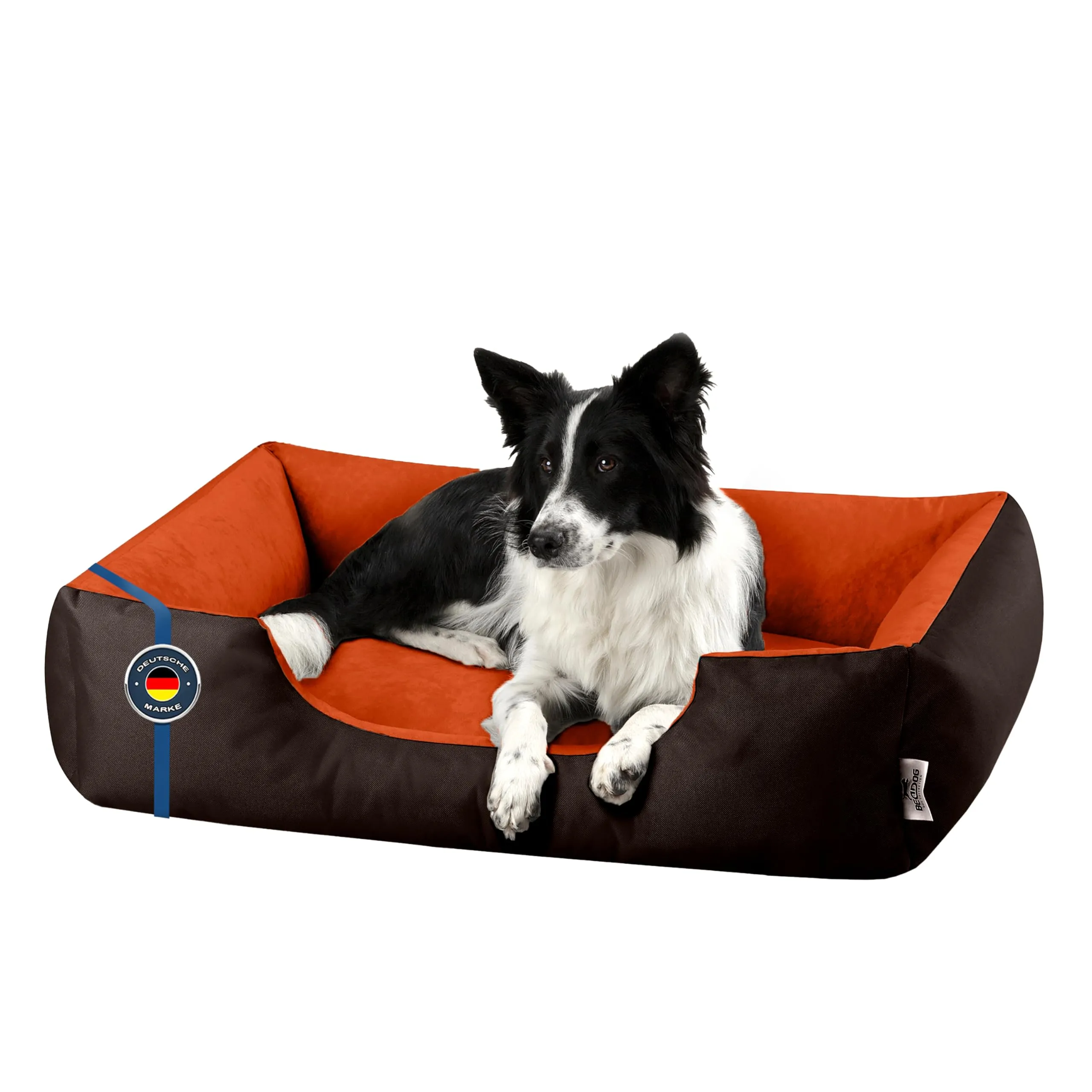 BedDog® Lupi Letto per Cane/Gatto Cuccia S Fino a XXXL, 24 Colori a Scelta, Cuscino per Cane, Divano per Cane, Cestino per Cane, Marrone/Arancione XL - immagine 1