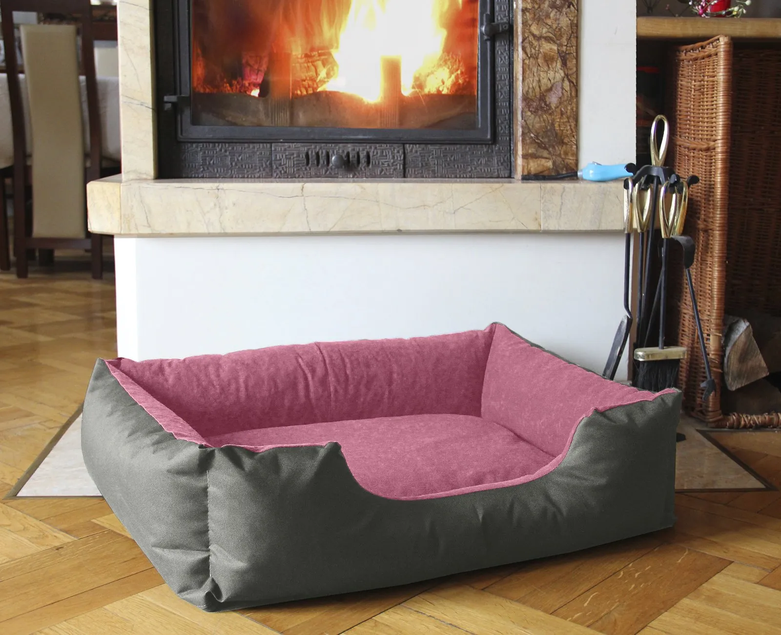 BedDog® Lupi Letto per Cane/Gatto Cuccia S Fino a XXXL, 24 Colori a Scelta, Cuscino per Cane, Divano per Cane, Cestino per Cane, Grigio/Rosa XXL - immagine 2