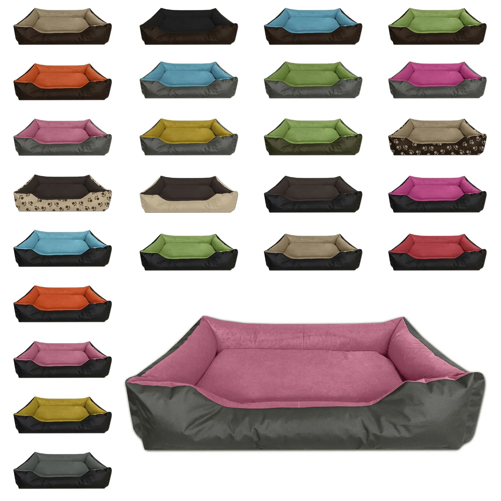 BedDog® Lupi Letto per Cane/Gatto Cuccia S Fino a XXXL, 24 Colori a Scelta, Cuscino per Cane, Divano per Cane, Cestino per Cane, Grigio/Rosa XXL - immagine 5