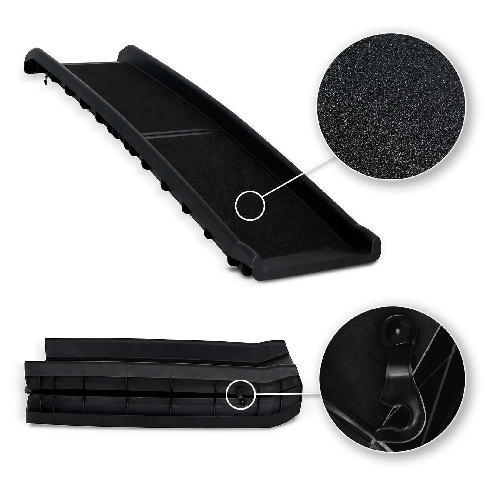 lionto Rampa Cane Auto, Pieghevole, fino a 90 kg, 156 x 40 cm, Nero - immagine 5