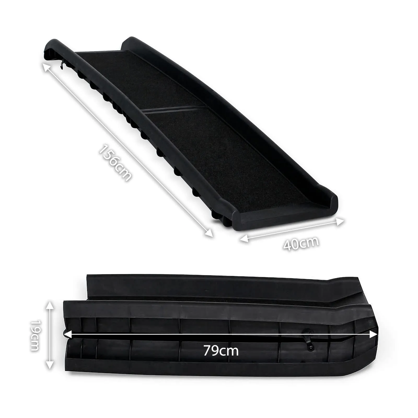 lionto Rampa Cane Auto, Pieghevole, fino a 90 kg, 156 x 40 cm, Nero - immagine 6
