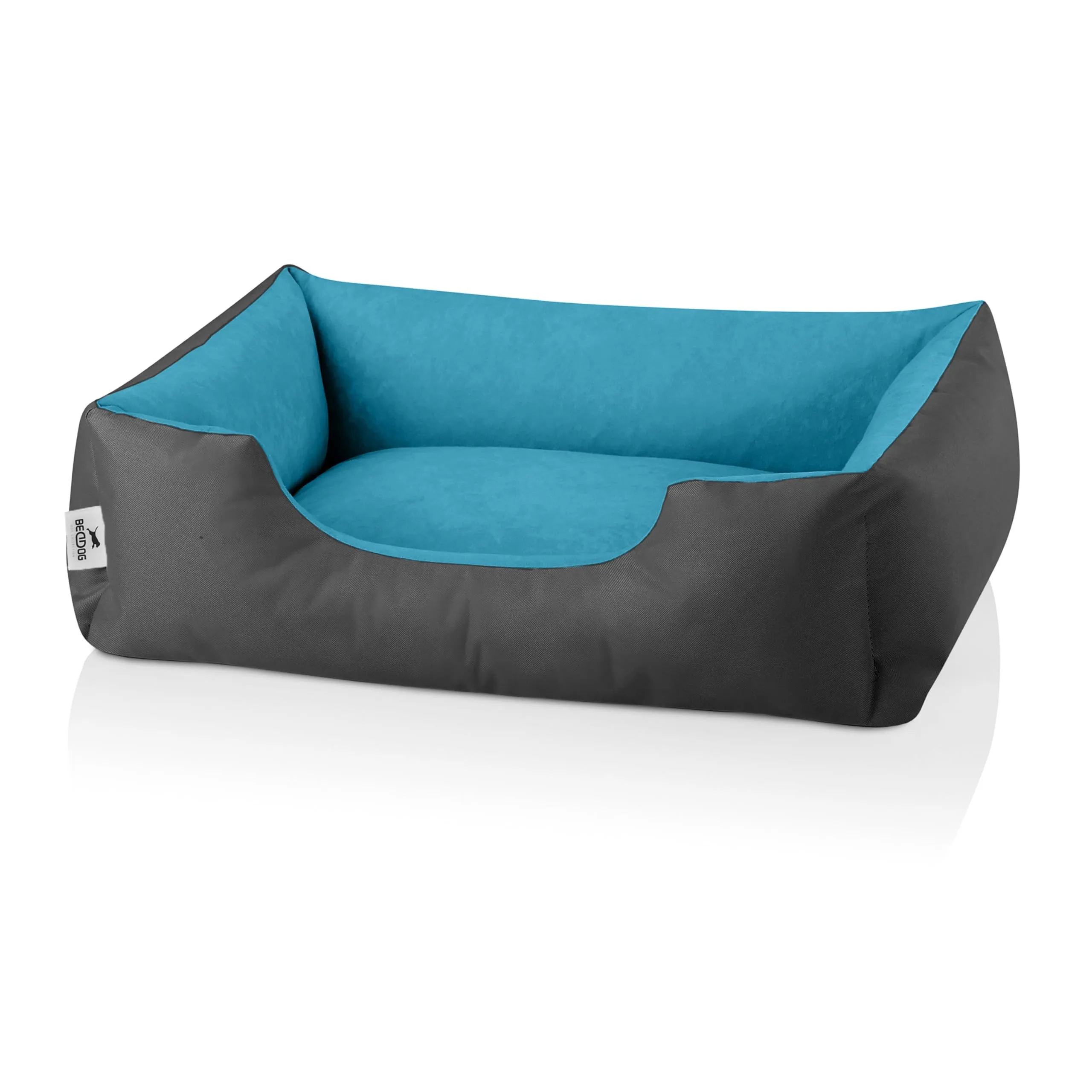 BedDog® Lupi Letto per Cane/Gatto Cuccia S Fino a XXXL, 24 Colori a Scelta, Cuscino per Cane, Divano per Cane, Cestino per Cane, Grigio/Blu M - immagine 2