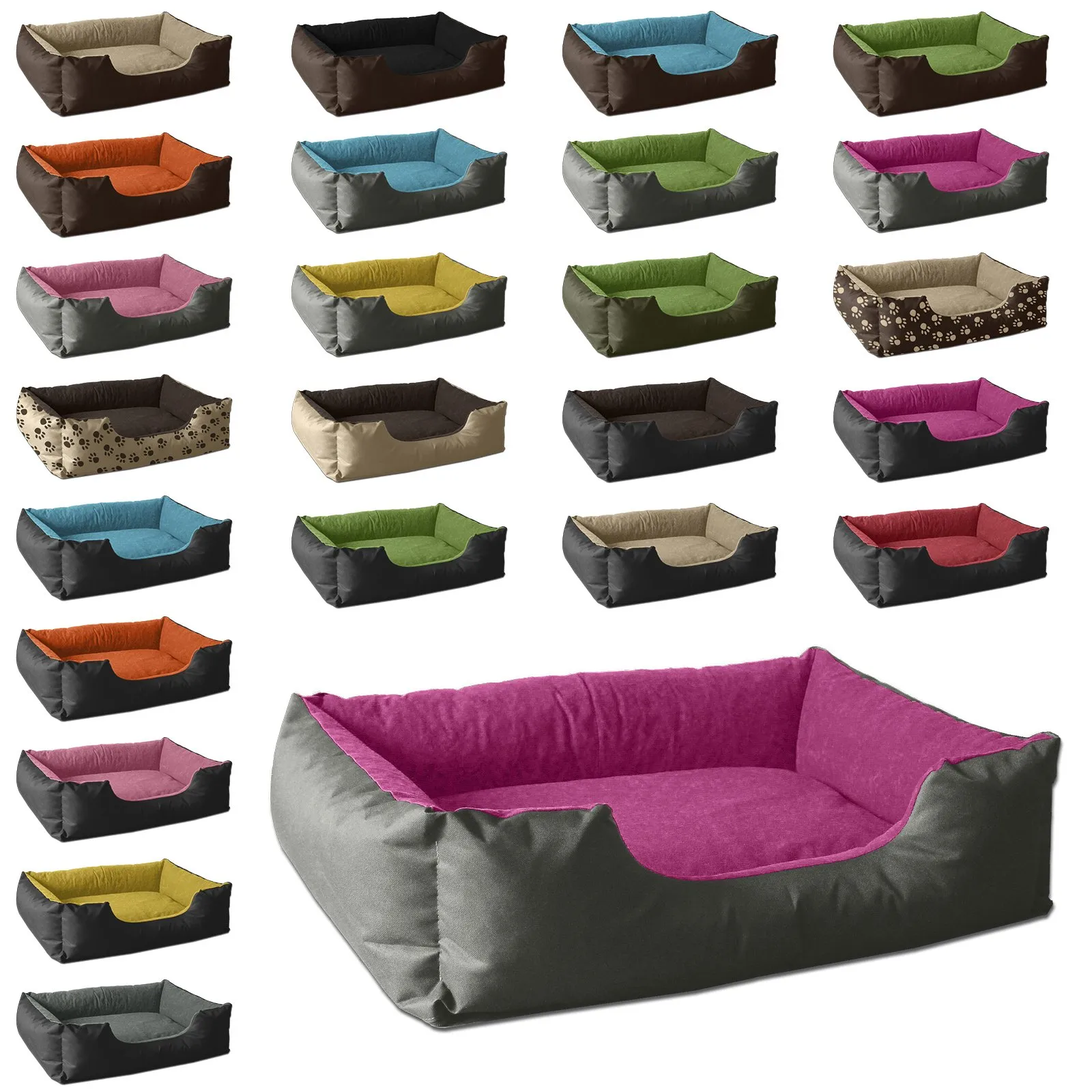 BedDog® Lupi Letto per Cane/Gatto Cuccia da S a XXXL, 24 Colori, Cuscino, Divano, Cestino, Grigio/Rosa M - immagine 5
