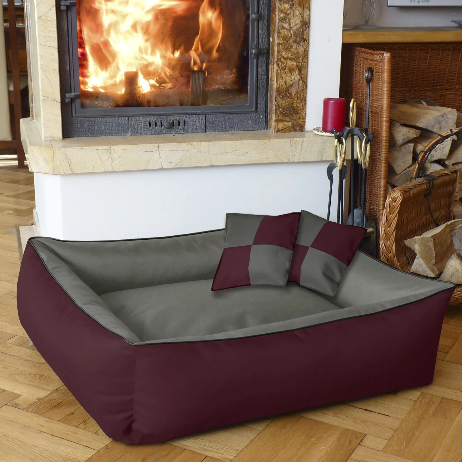 BedDog® Lupi Letto per Cane/Gatto Cuccia da S a XXXL, 24 Colori, Cuscino, Divano, Cestino, Grigio/Rosa M - immagine 7