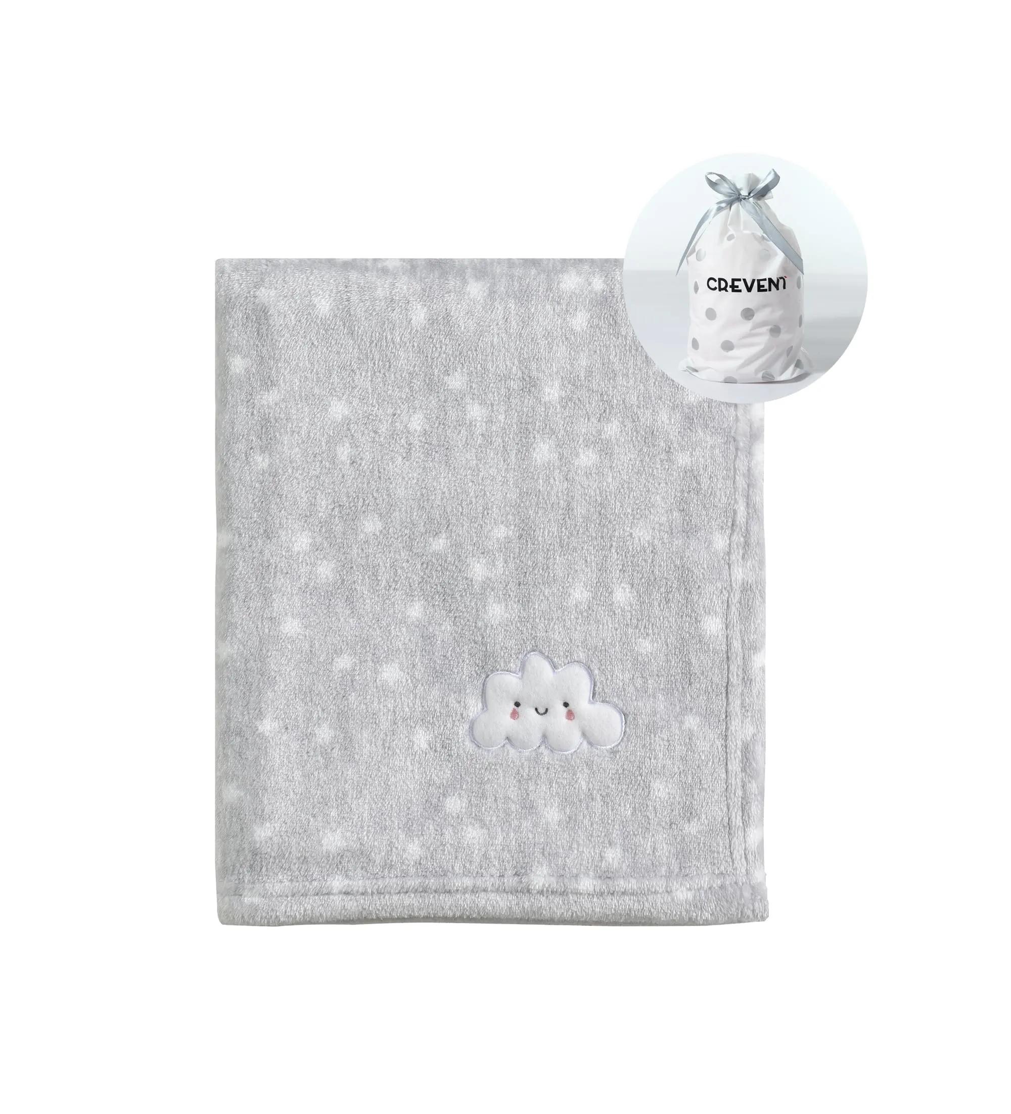 CREVENT Soft Leggero Caldo Sherpa Backing Baby Throw Coperta per Bambino Bambino Culla Culla Passeggino Regalo per Bambini (75cmX100cm Grigio Potrebbe) - immagine 7