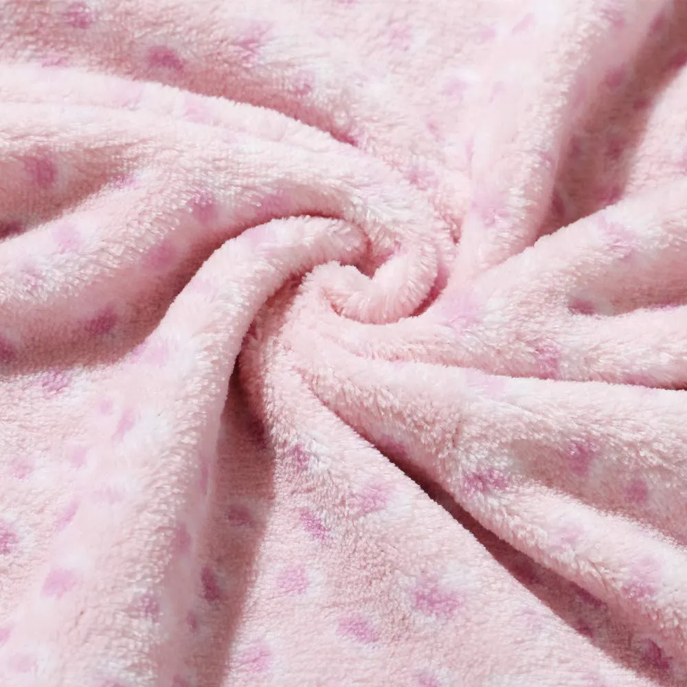 CREVENT Peluche Fluffy Warm Fleece Baby Throw Coperta per Bambino Bambino Bambino Culla Passeggino (75cmX100cm Gatto Rosa) - immagine 3