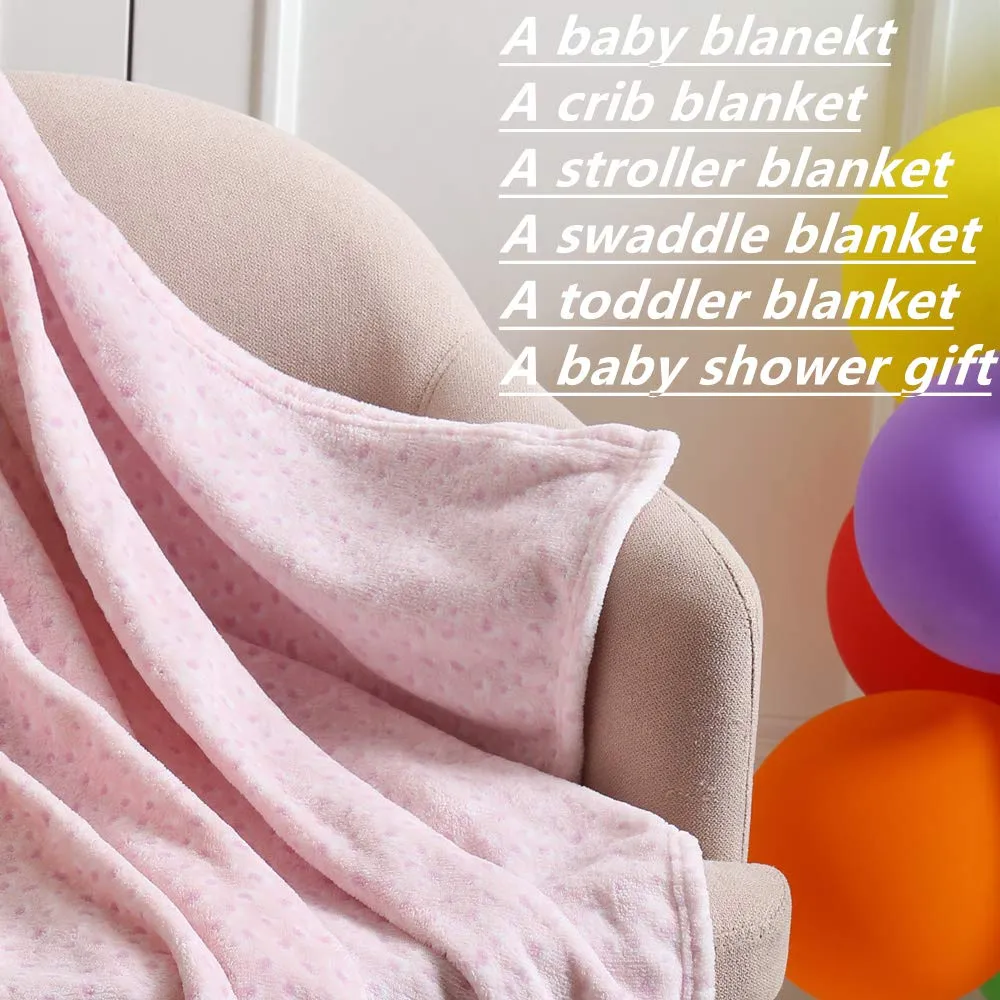 CREVENT Peluche Fluffy Warm Fleece Baby Throw Coperta per Bambino Bambino Bambino Culla Passeggino (75cmX100cm Gatto Rosa) - immagine 6