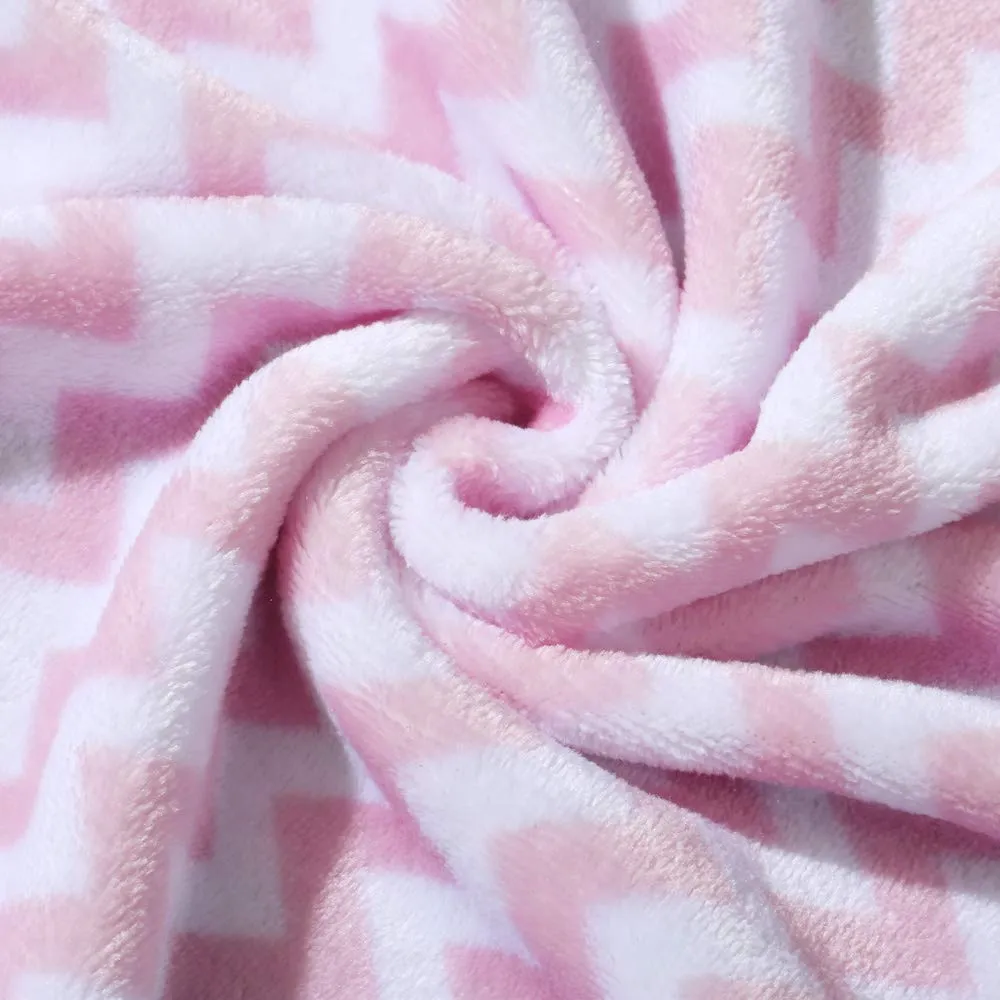 CREVENT Carino Silky Peluche Baby Coperta per Ragazze Neonati Culla Culla Passeggino, Regalo Adatto per Estate Primavera (75cmX100cm Elefante Rosa) - immagine 6