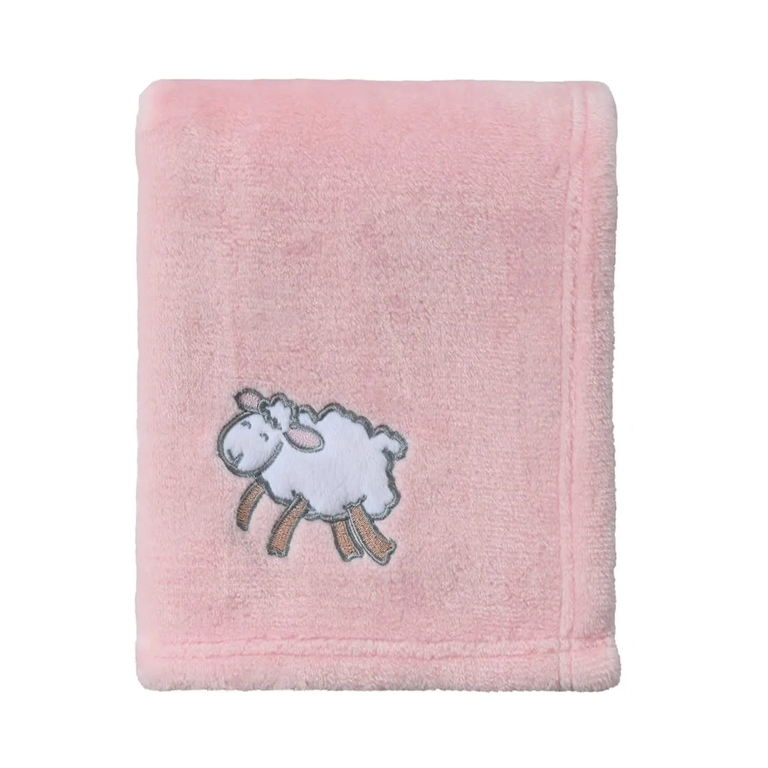 CREVENT - Coperta leggera, calda, morbida e accogliente in pile, per passeggino e culla, 75cmX100cm, per il compleanno di un bambino (pecora rosa) - immagine 1