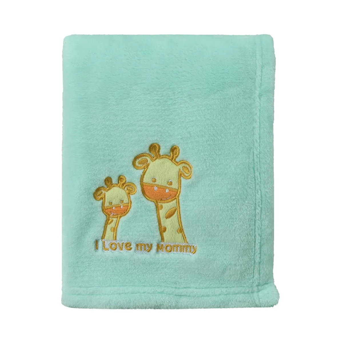 CREVENT - Coperta leggera, calda, morbida e accogliente in pile, per passeggino e culla, 75cmX100cm, per il compleanno di un bambino (giraffa verde) - immagine 1