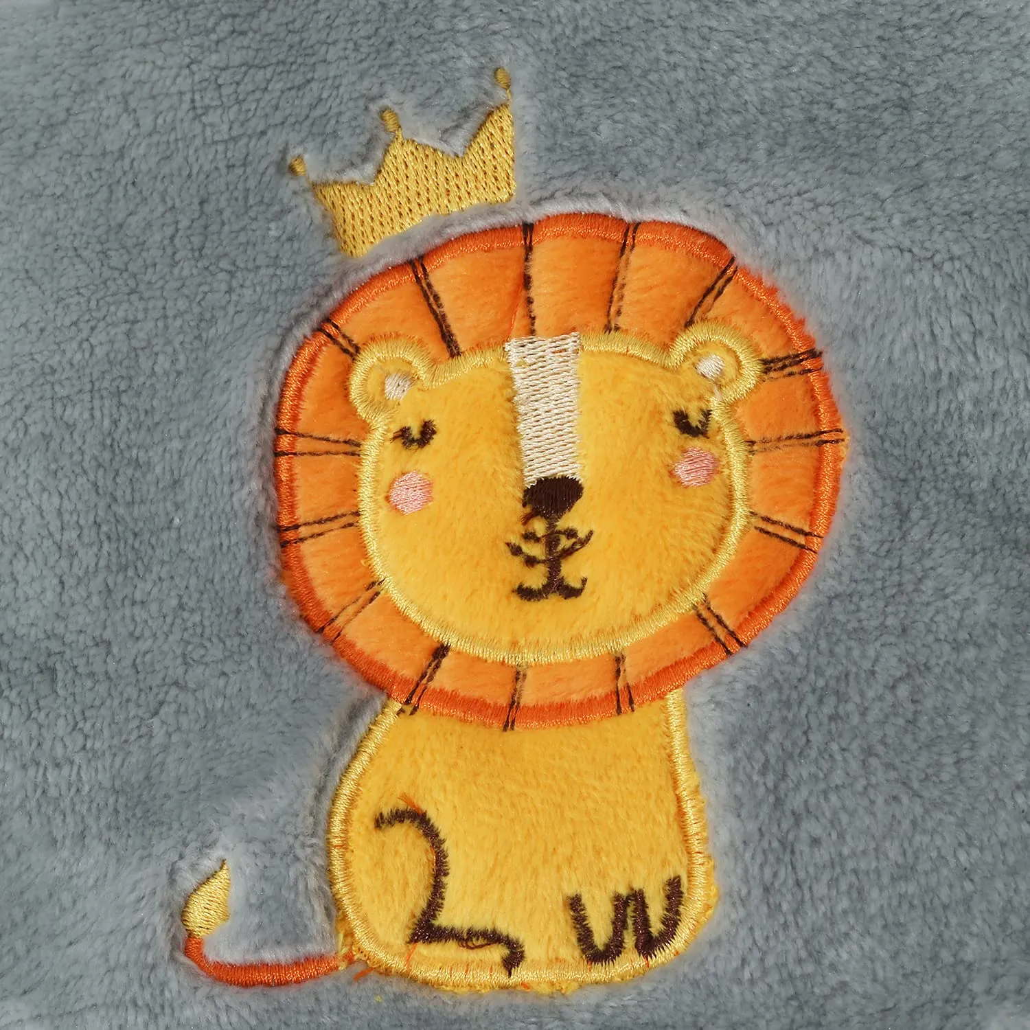 CREVENT 75cmX100cm, piccola coperta soffice e calda, per bambini e culla, passeggino (leone grigio) - immagine 4