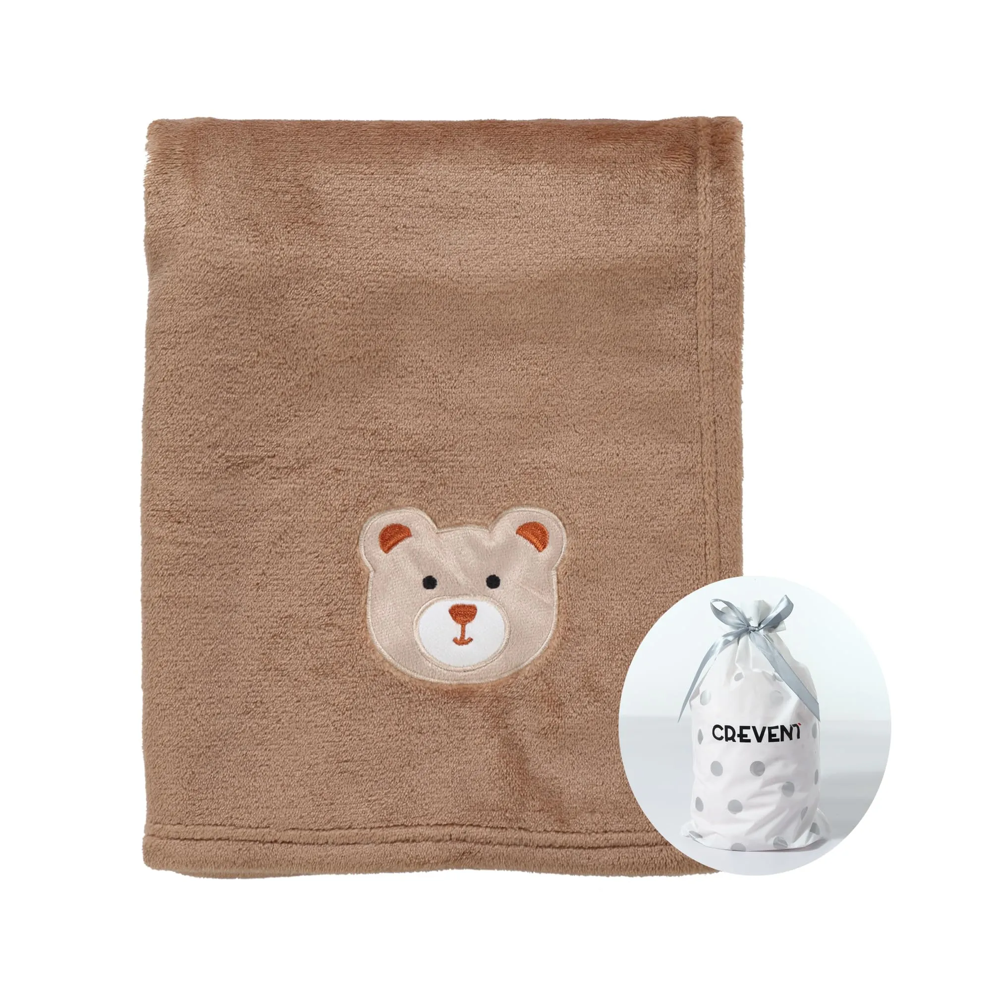CREVENT 75cm X 100cm, Copertina Bambino, Simpatica e Accogliente Coperta per Bambini, Biancheria da Letto per Bambini, Passeggino, Doccia, Compleanno, Regalo per l'Orso - immagine 1