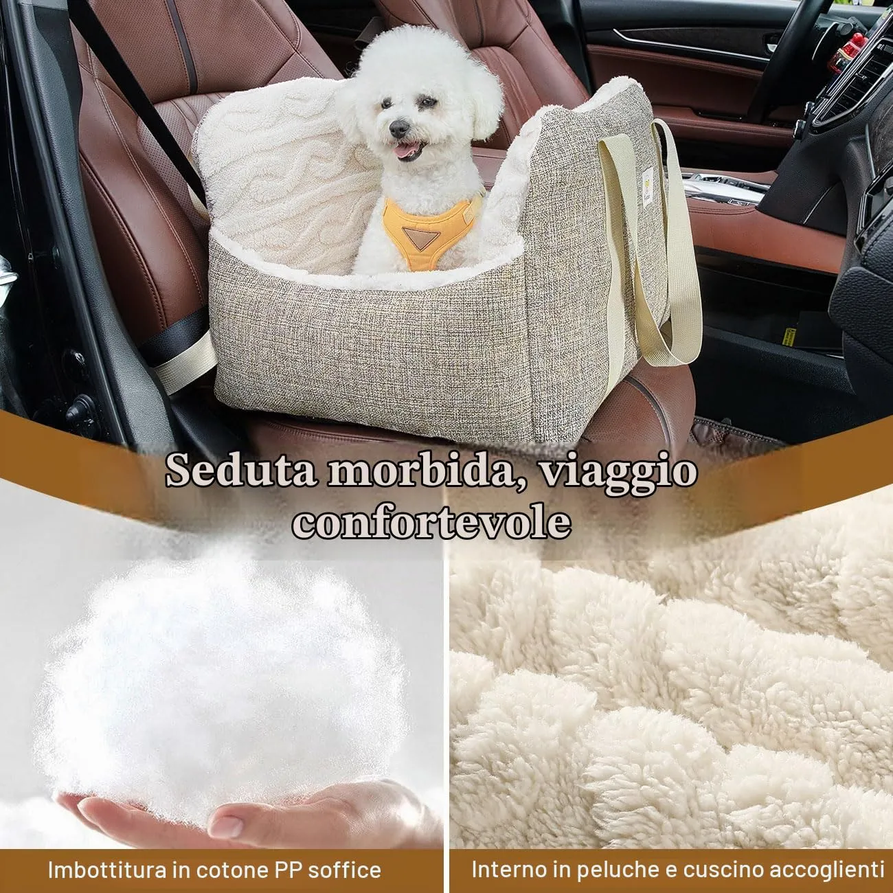 Pawaboo Seggiolino Auto per Cani di Piccola e Media Taglia, Fino a 25Lb - immagine 2