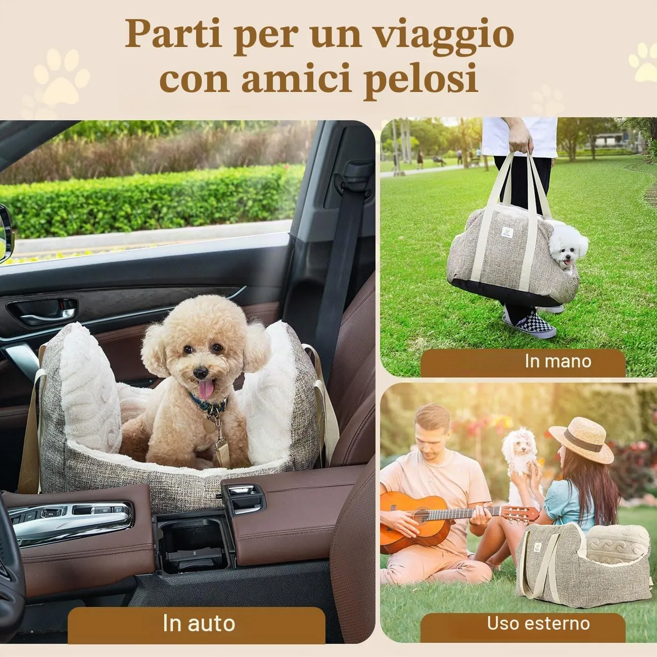 Pawaboo Seggiolino Auto per Cani di Piccola e Media Taglia, Fino a 25Lb - immagine 7