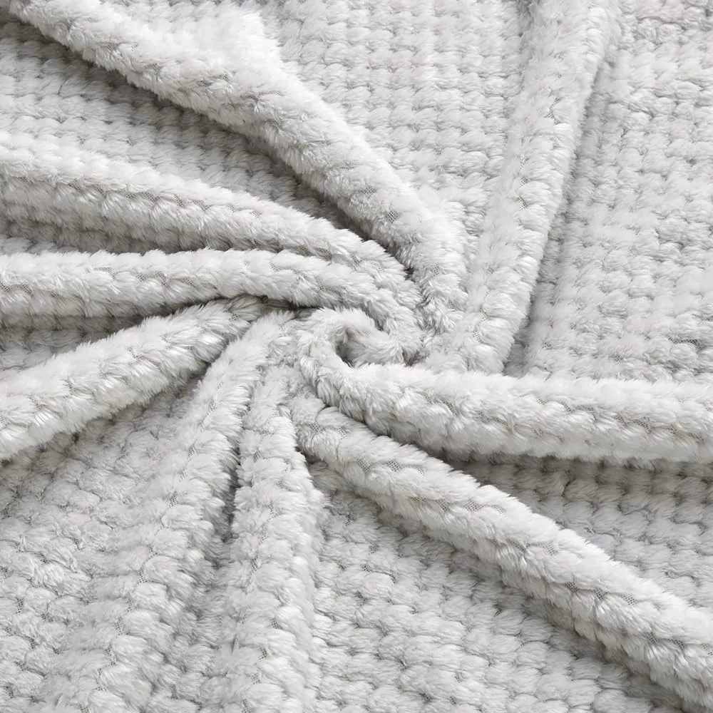 CREVENT 75cmX100cm Nette gemütliche Flauschige warme Babydecke für Mädchen Jungen Kleinkinder Bettwäsche Kinderbett Kinderwagen, Baby Dusche Geburtstag Neugeborenes Geschenk Grau-Baby Bär - immagine 4