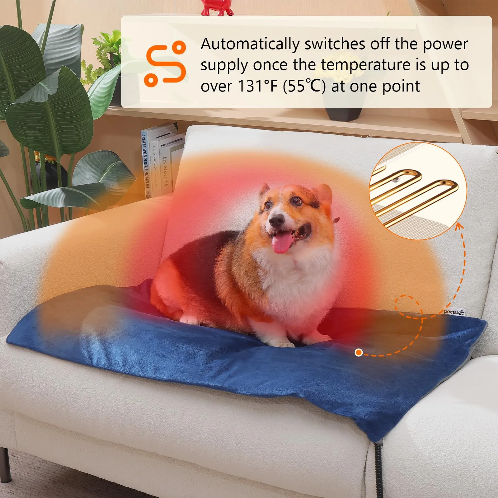 Pecute Tappetino Riscaldante per Cani e Gatti con Controller a 6 Stadi - immagine 5