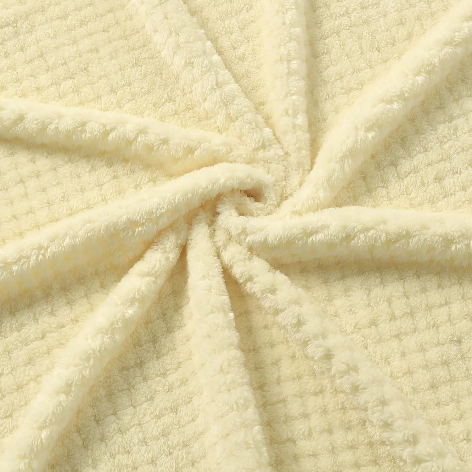 CREVENT Graziosa coperta morbida e calda per bambini, per culla, passeggino, baby shower, compleanno, regalo per neonati, elefante color avorio, 75 x 100 cm - immagine 5