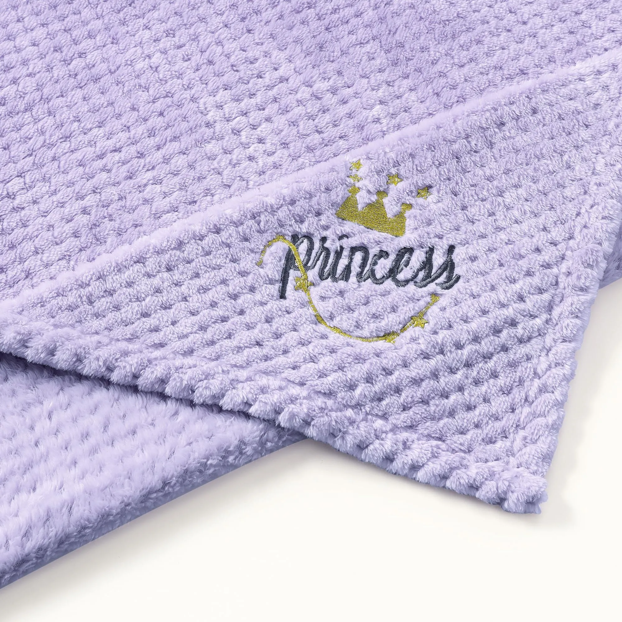 CREVENT Graziosa coperta morbida e calda per bambini, per culla, passeggino, baby shower, compleanno, regalo per neonati, corona viola, 75 x 100 cm - immagine 4