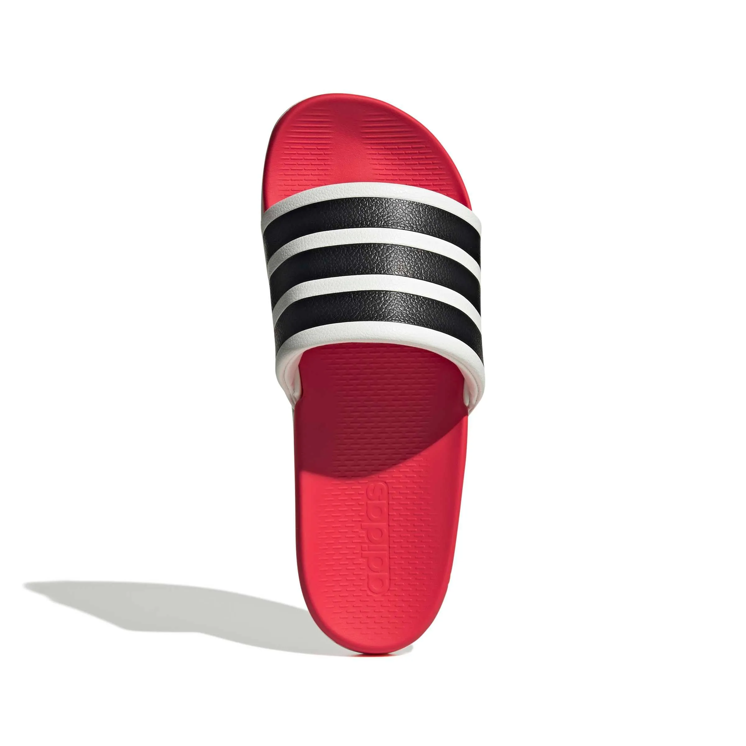 adidas Unisex - Adulto Adilette Comfort 2.0 Slides Sandal, Crystal White/Core Black/Lucid Red, 40.5 EU - immagine 2