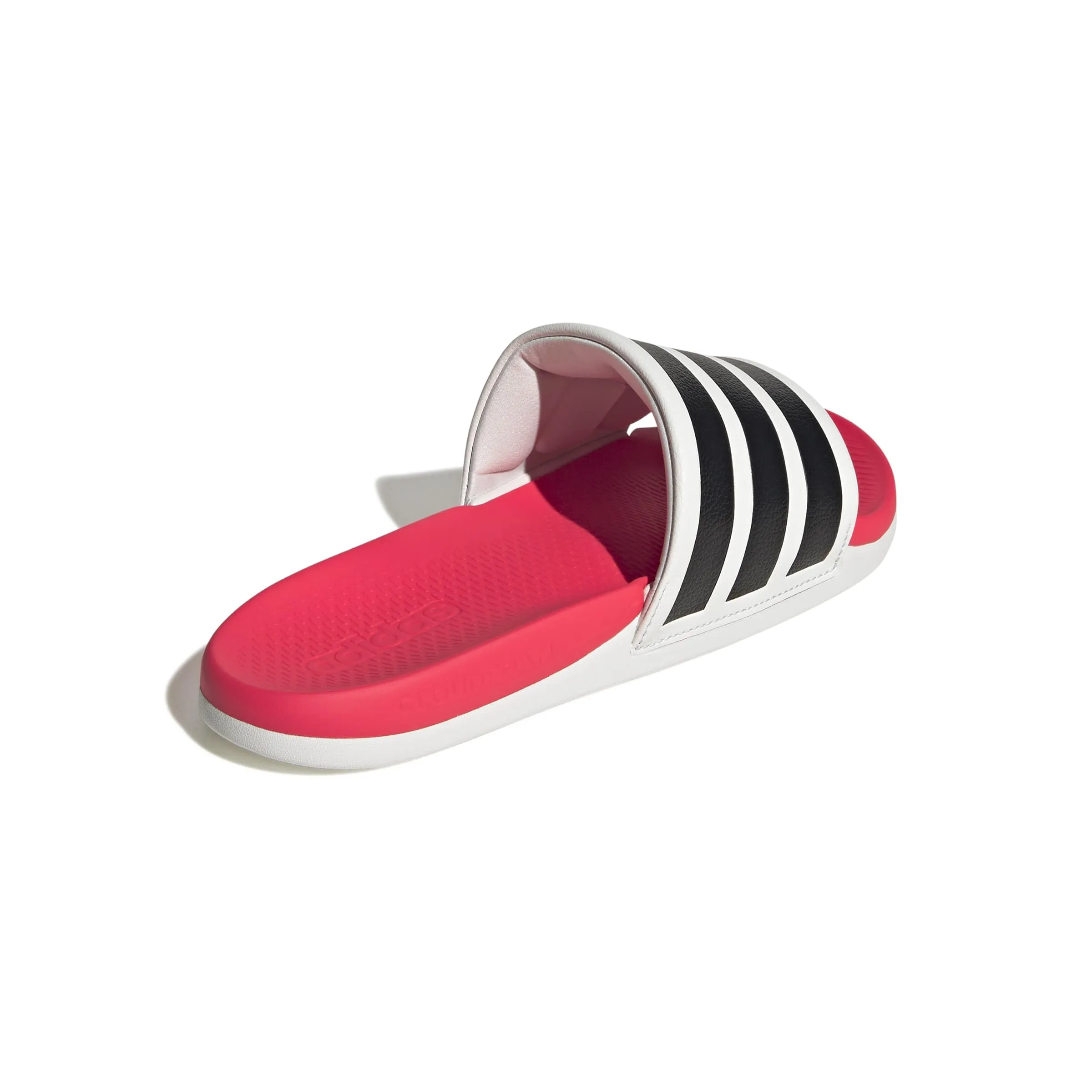 adidas Unisex - Adulto Adilette Comfort 2.0 Slides Sandal, Crystal White/Core Black/Lucid Red, 40.5 EU - immagine 5
