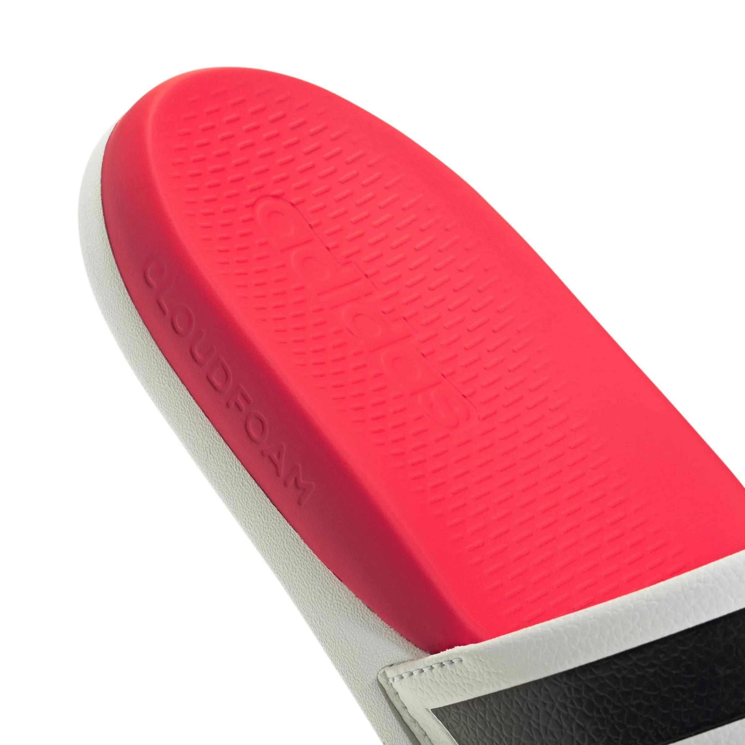 adidas Unisex - Adulto Adilette Comfort 2.0 Slides Sandal, Crystal White/Core Black/Lucid Red, 40.5 EU - immagine 7