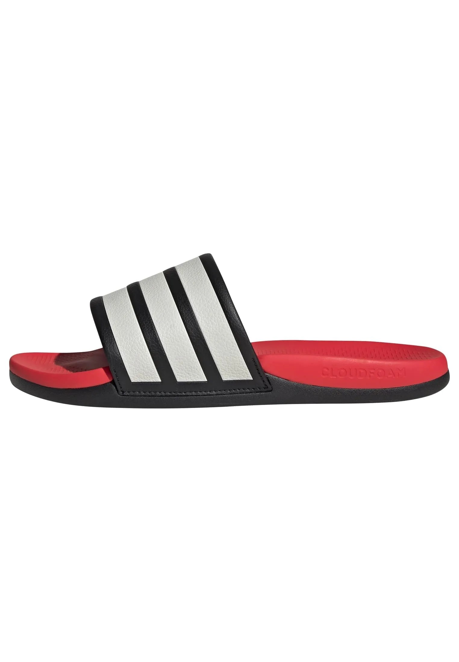 adidas Unisex - Adulto Adilette Comfort 2.0 Slides Sandal, Core Black/Core White/Lucid Red, 44.5 EU - immagine 1