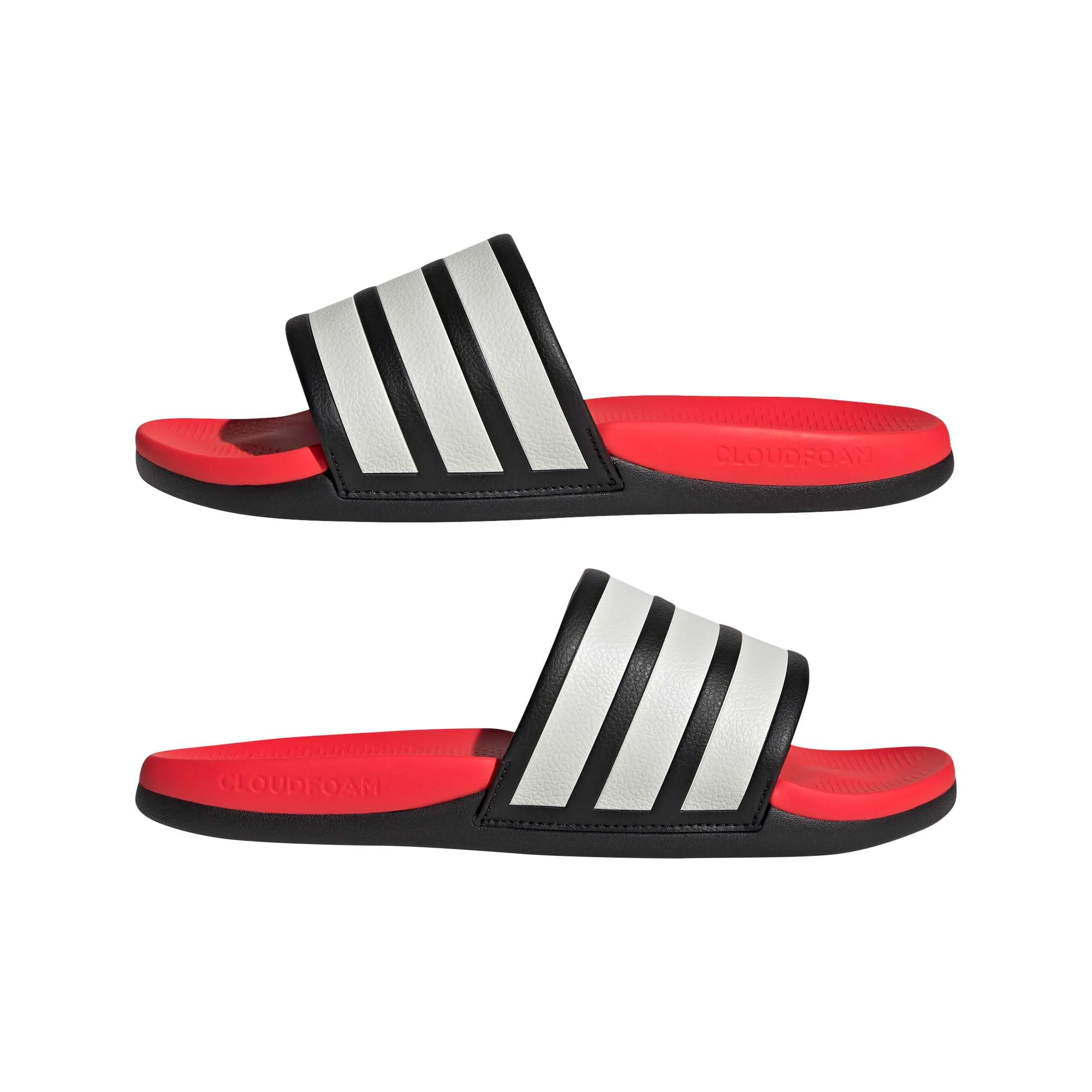 adidas Unisex - Adulto Adilette Comfort 2.0 Slides Sandal, Core Black/Core White/Lucid Red, 38 EU - immagine 8