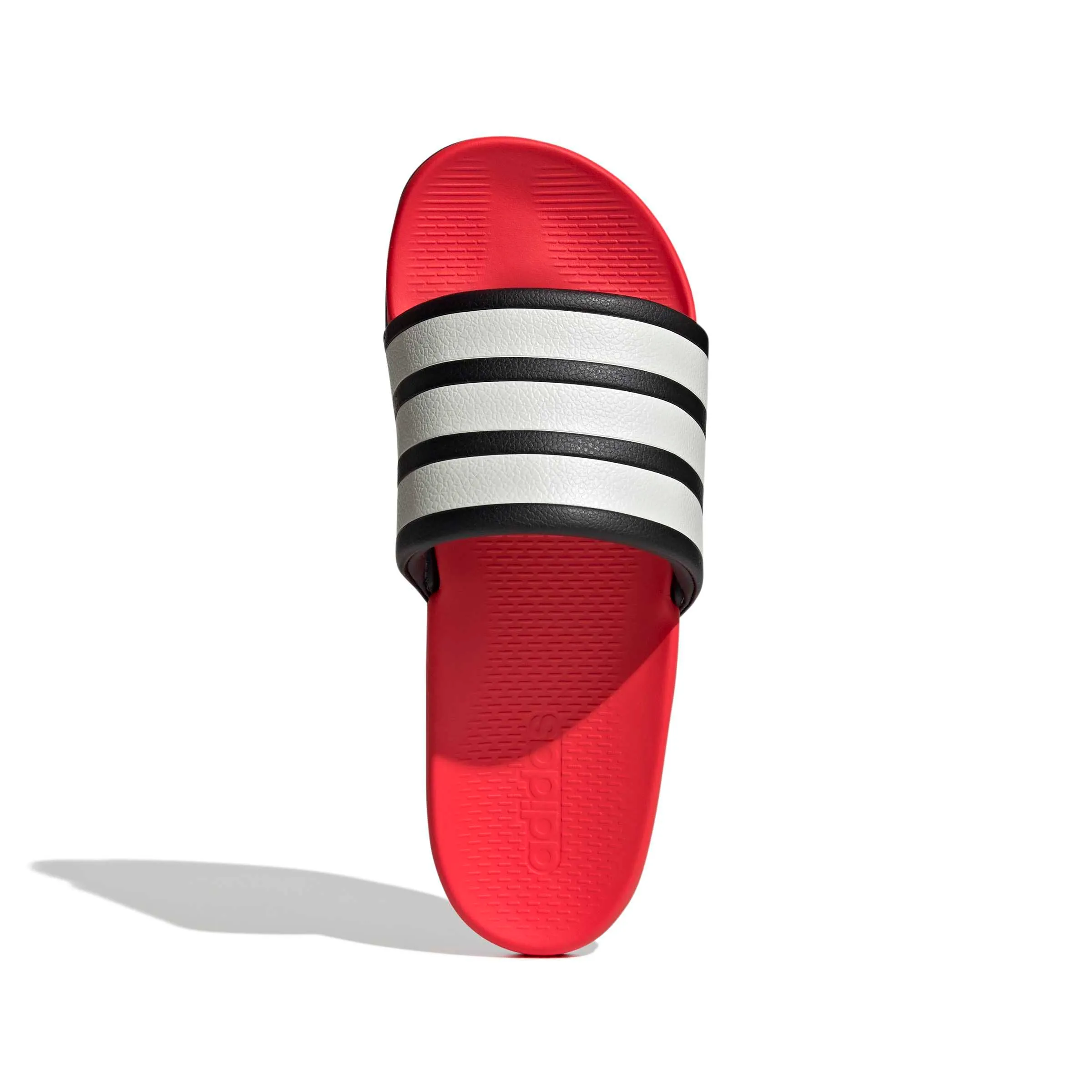 adidas Unisex - Adulto Adilette Comfort 2.0 Slides Sandal, Core Black/Core White/Lucid Red, 46 EU - immagine 2