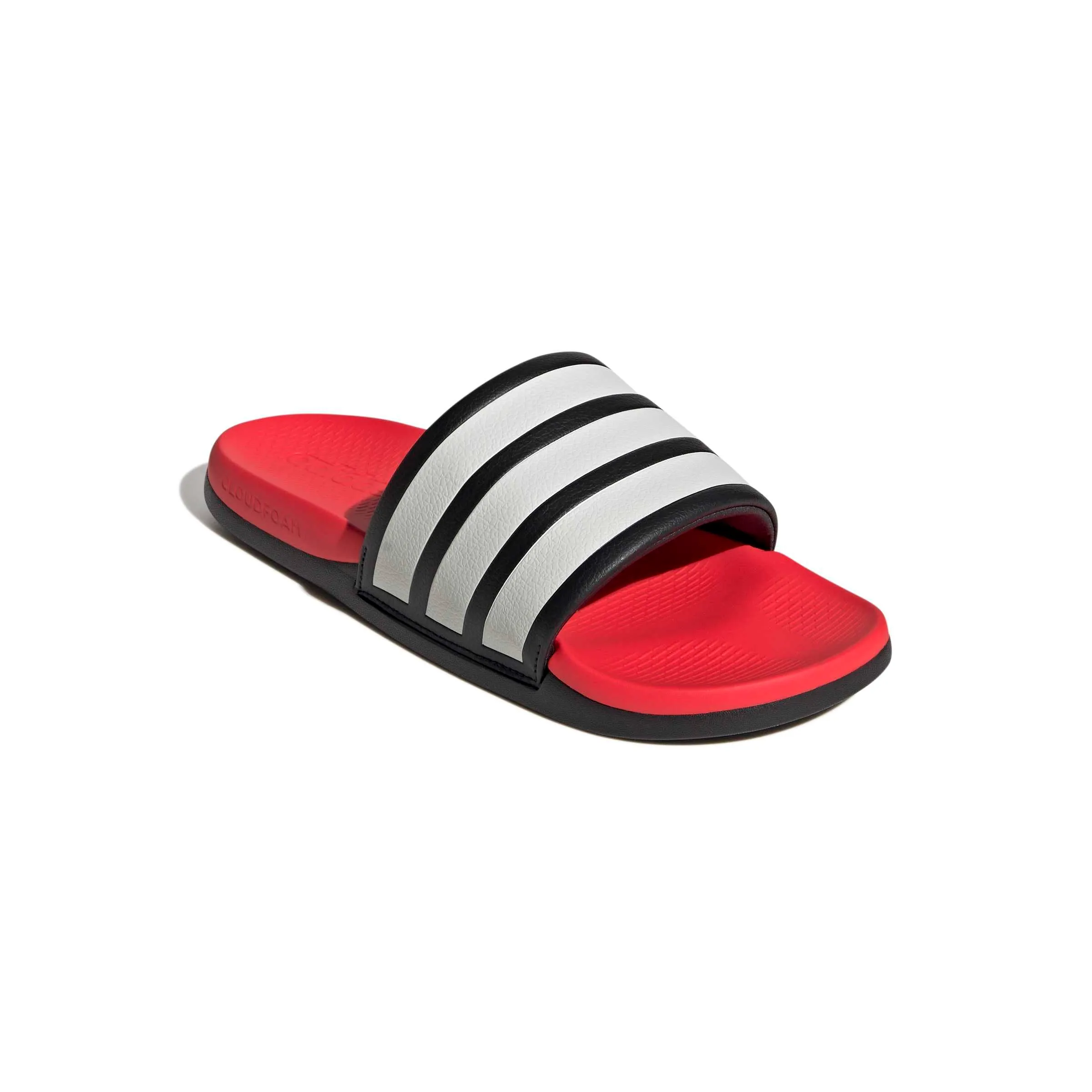 adidas Unisex - Adulto Adilette Comfort 2.0 Slides Sandal, Core Black/Core White/Lucid Red, 46 EU - immagine 4