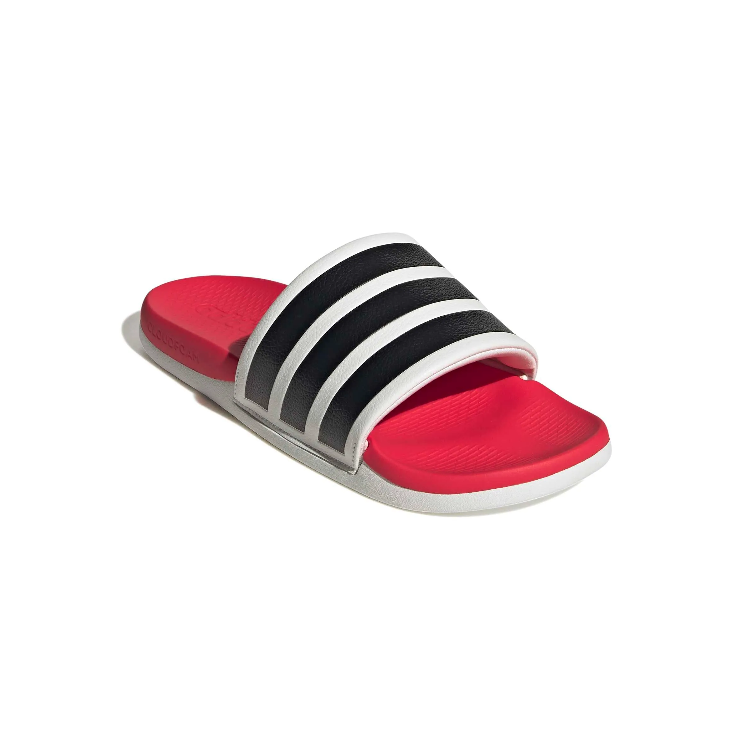 adidas Unisex - Adulto Adilette Comfort 2.0 Slides Sandal, Crystal White/Core Black/Lucid Red, 39 EU - immagine 4