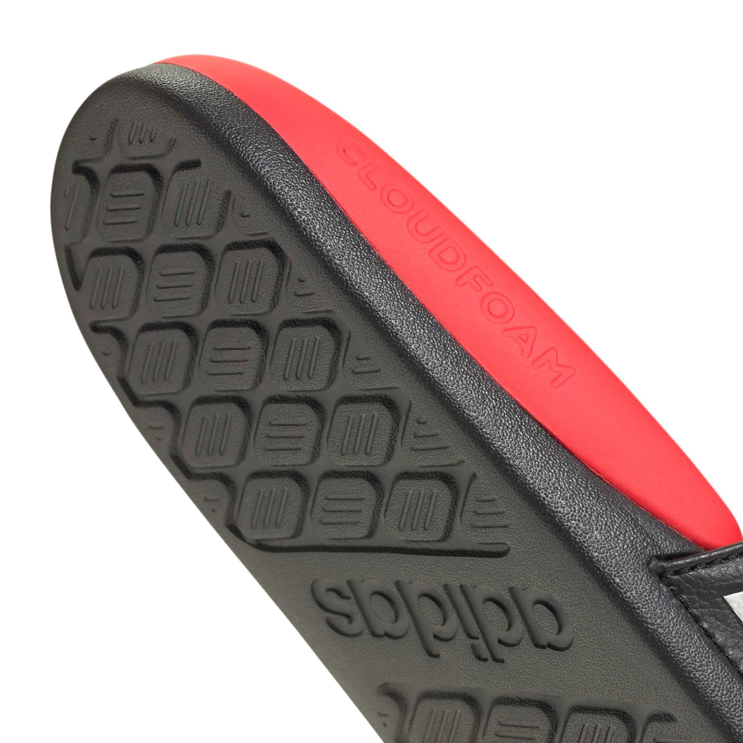 adidas Unisex - Adulto Adilette Comfort 2.0 Slides Sandal, Core Black/Core White/Lucid Red, 43 EU - immagine 6