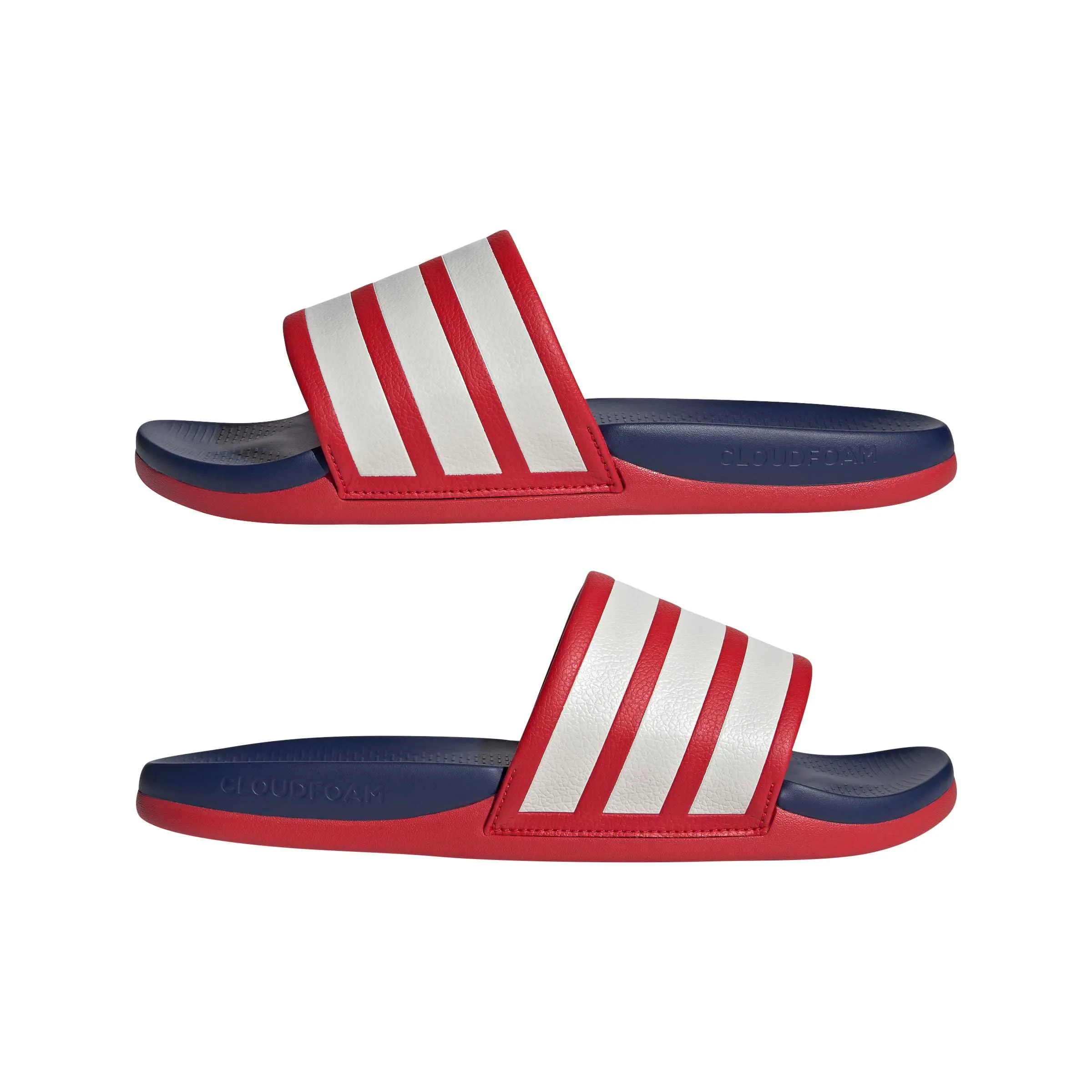 adidas Unisex - Adulto Adilette Comfort 2.0 Slides Sandal, Better Scarlet/Crystal White/Dark Blue, 47 EU - immagine 8